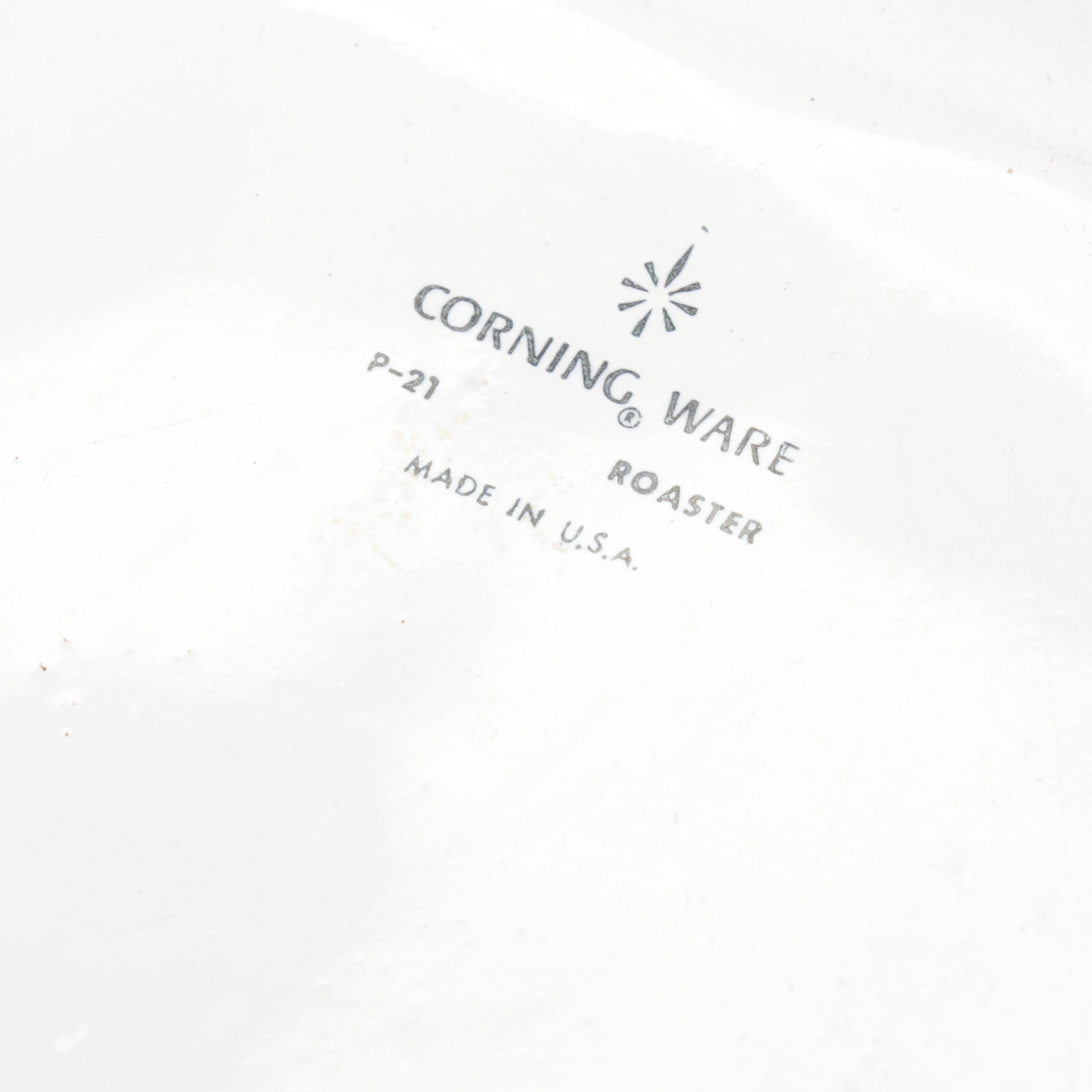 Corningware Casserole Dish with Pottery Barn and Other Enamelware