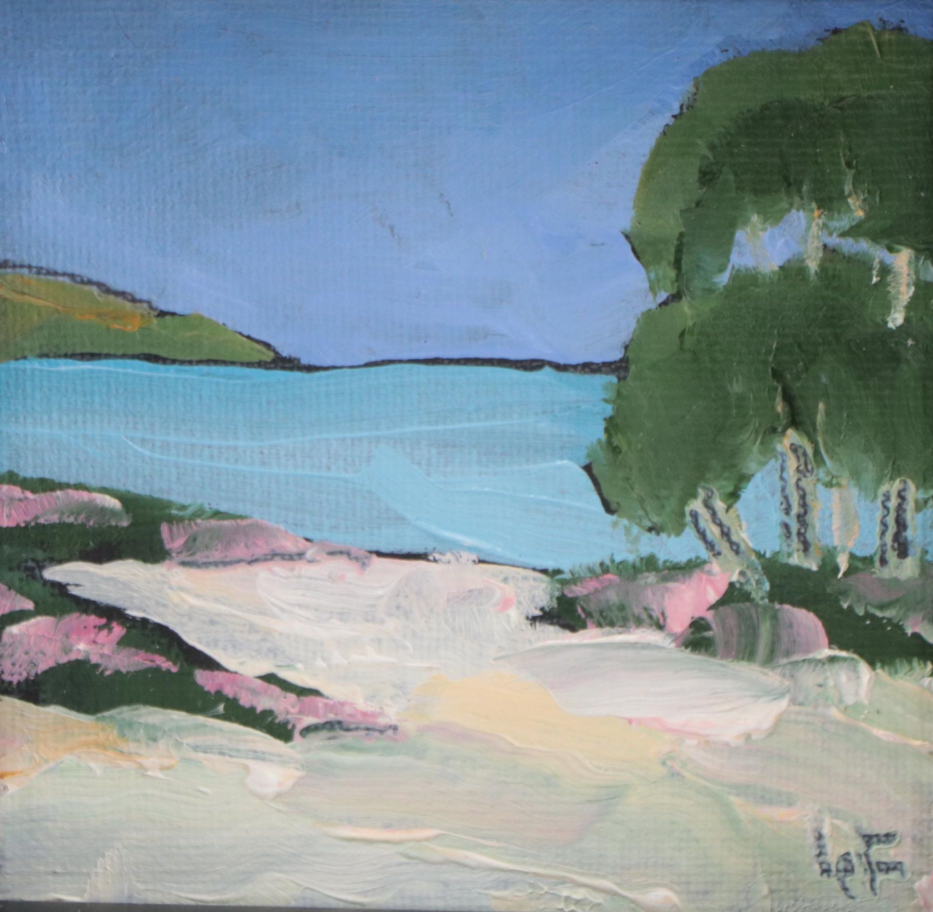 Oil Painting of Coastal Landscape