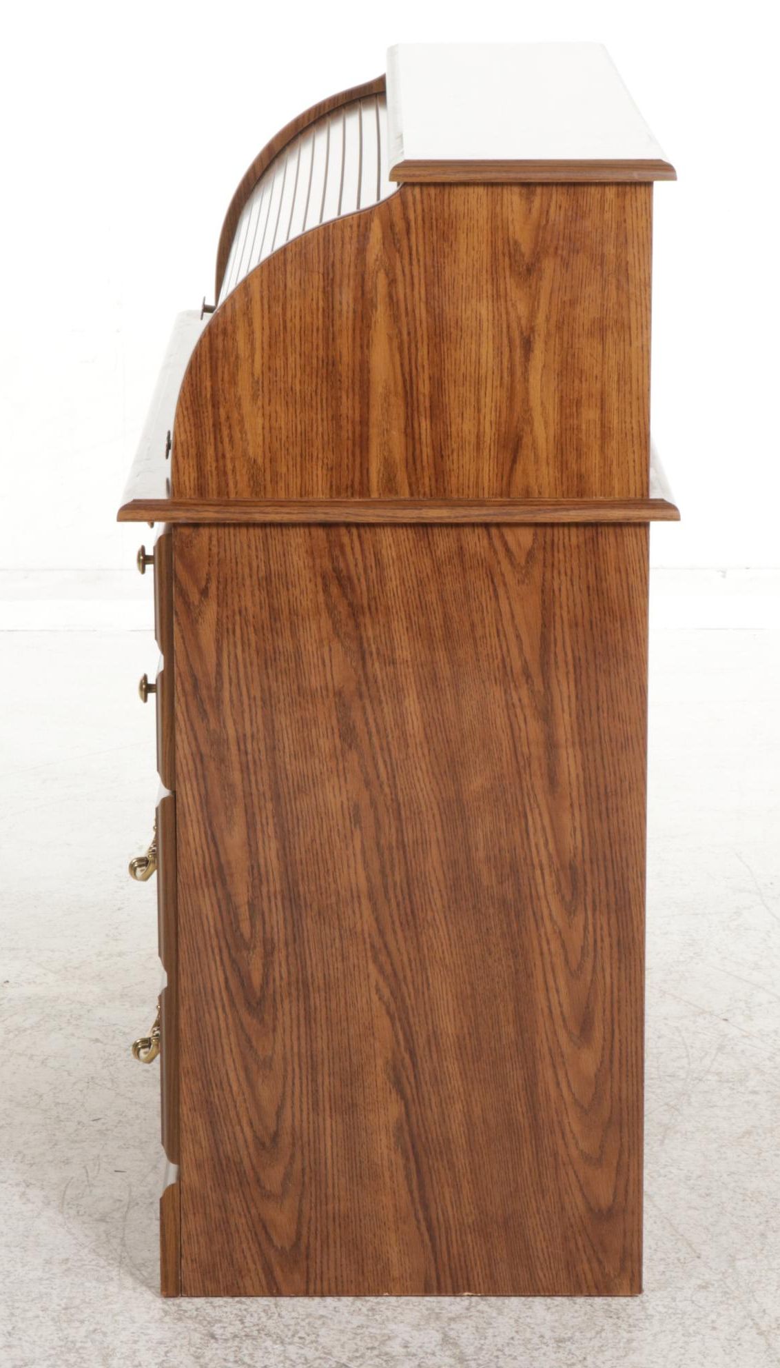 Oak Finished Roll Top Desk, Late 20th to 21st Century