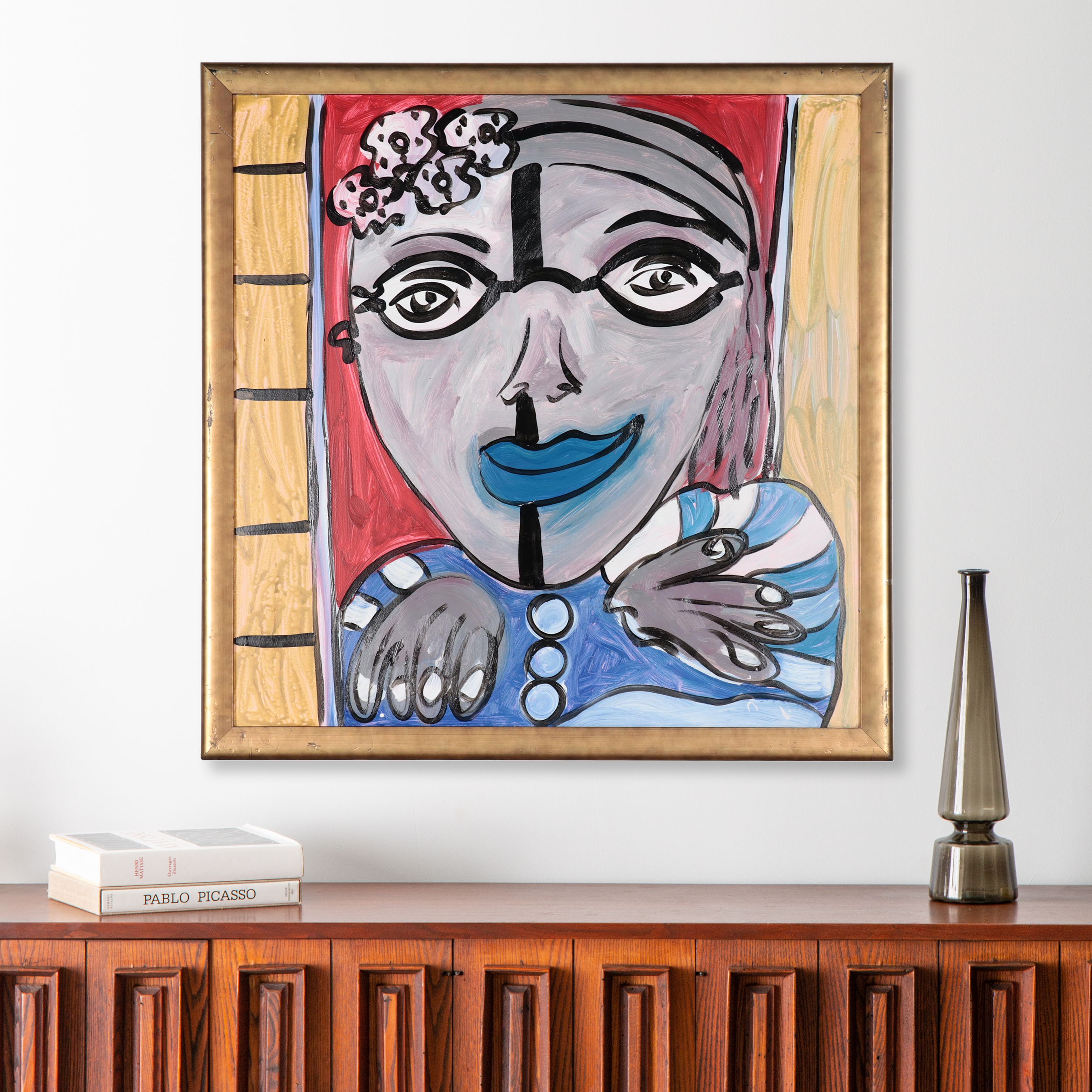 Peter Keil Abstract Portrait Acrylic Painting