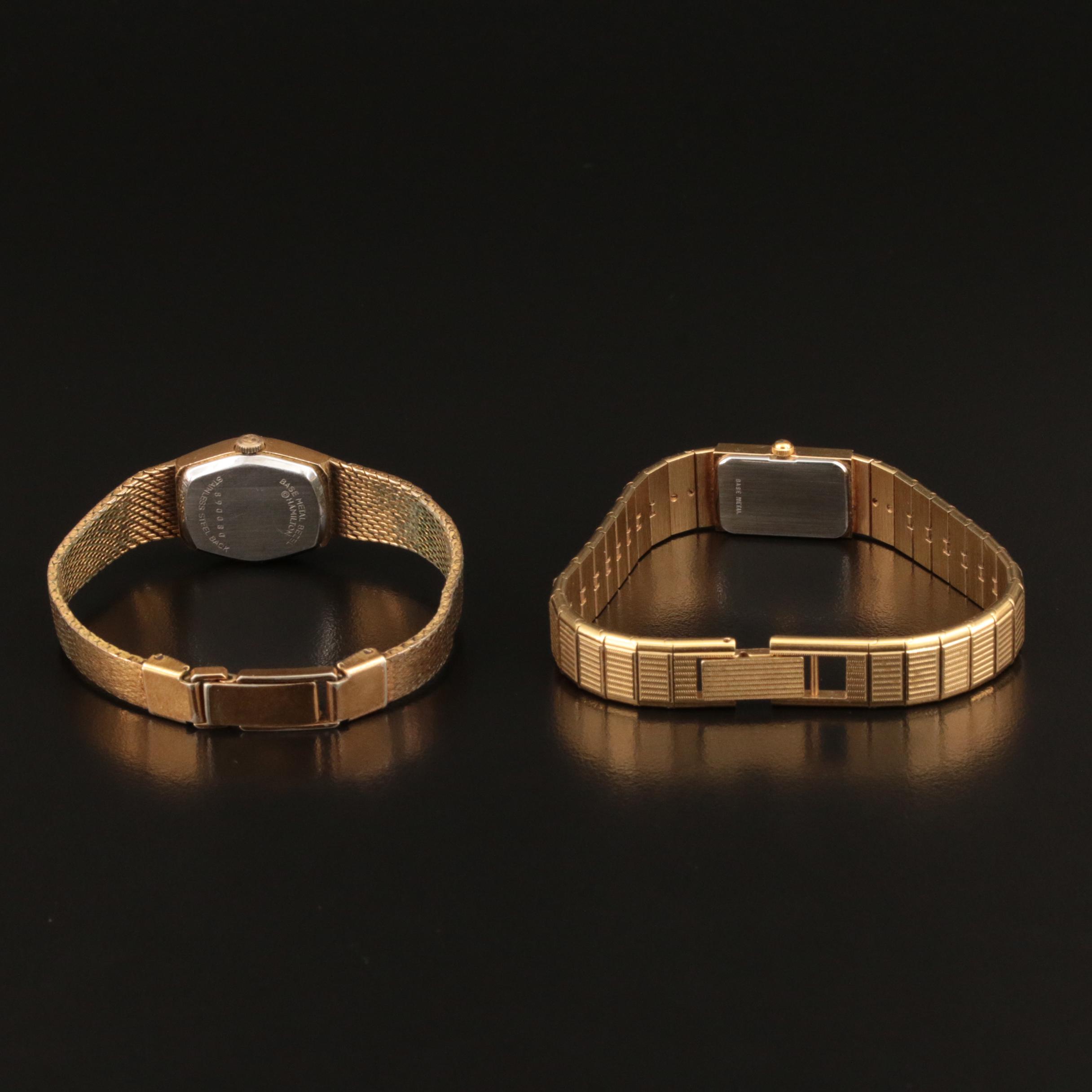 Hamilton and Wittnauer Gold-Tone Quartz Watches