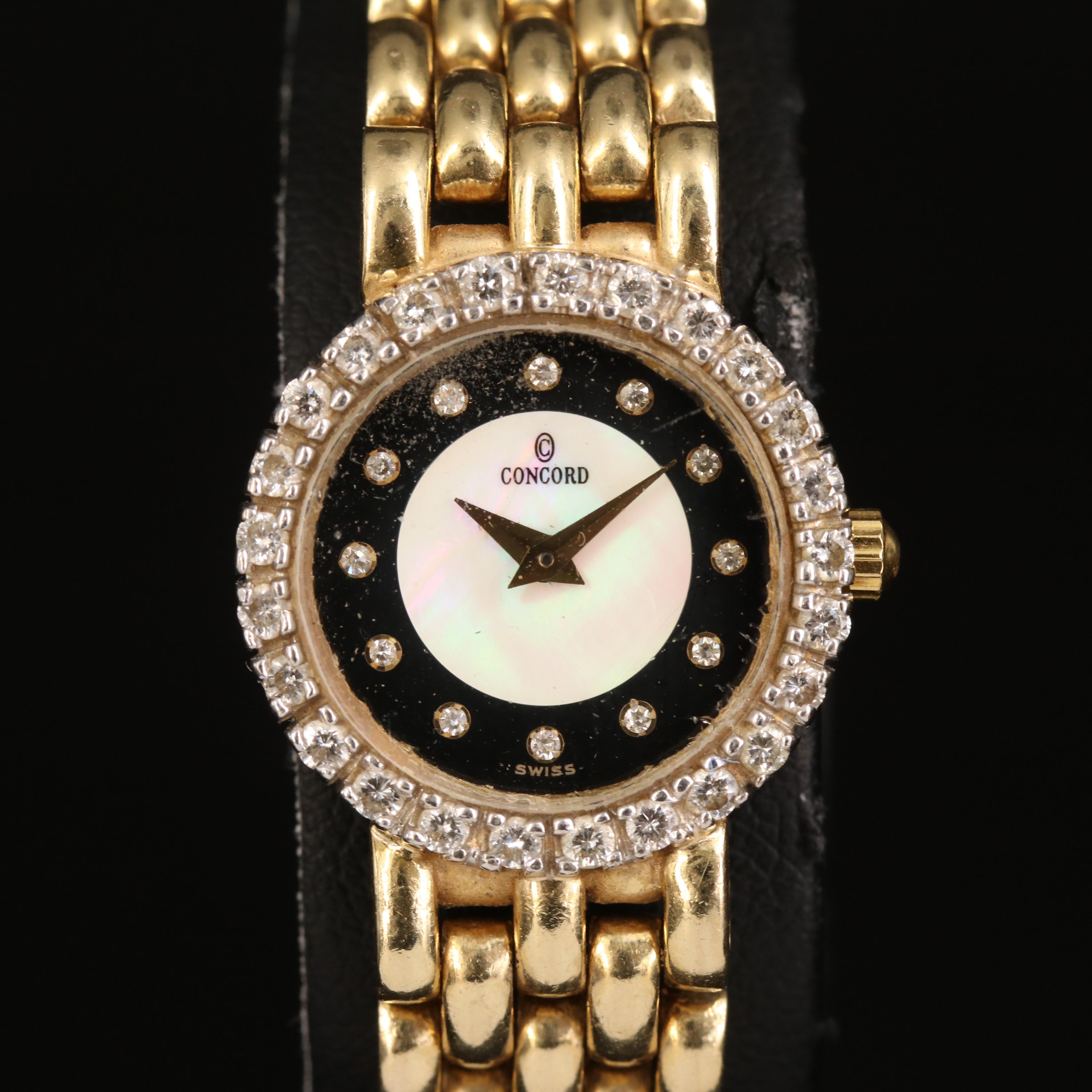 Vintage Concord 14K 0.55 CTW Diamond Watch