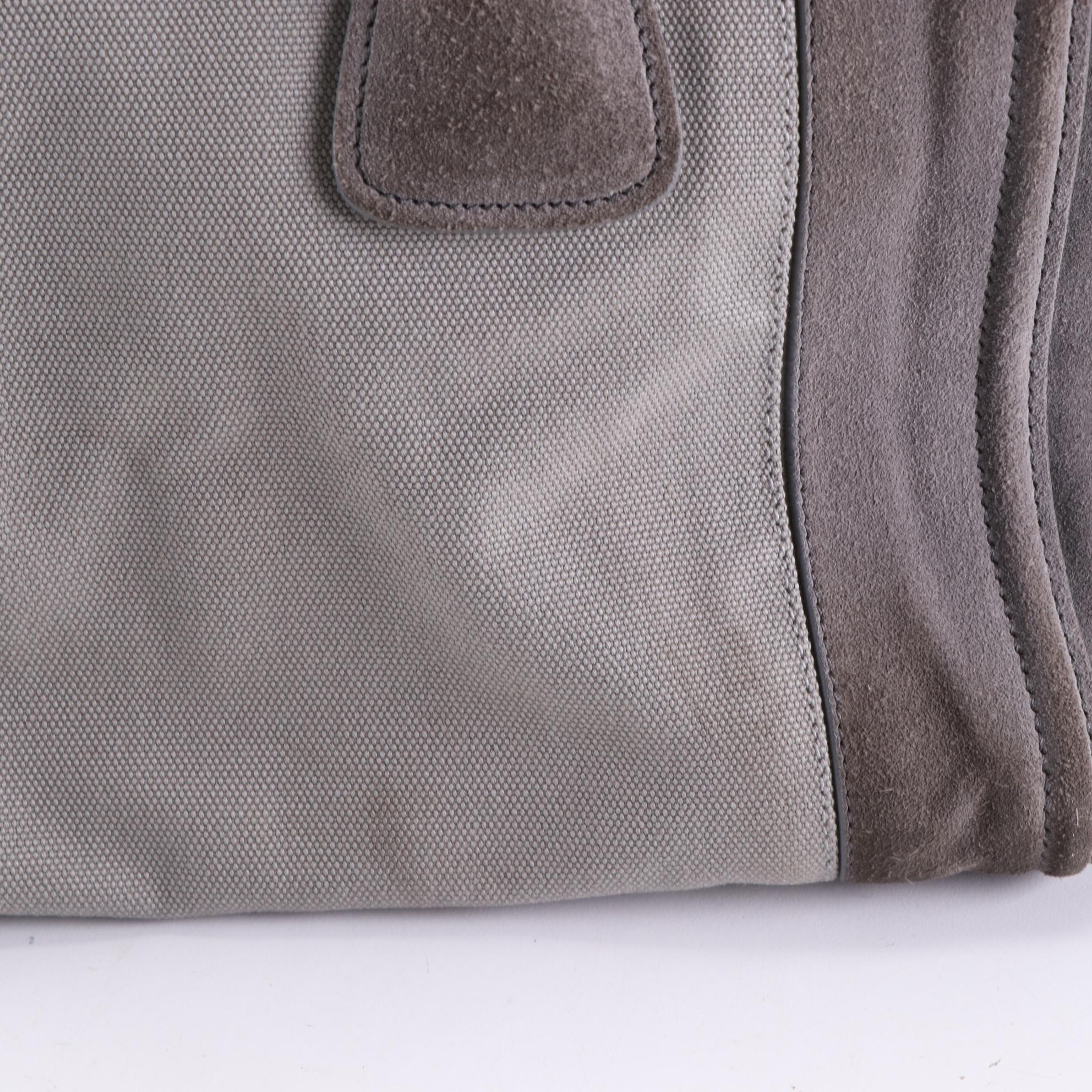 Prada Twin Pocket Tote Bag in Canvas and Suede