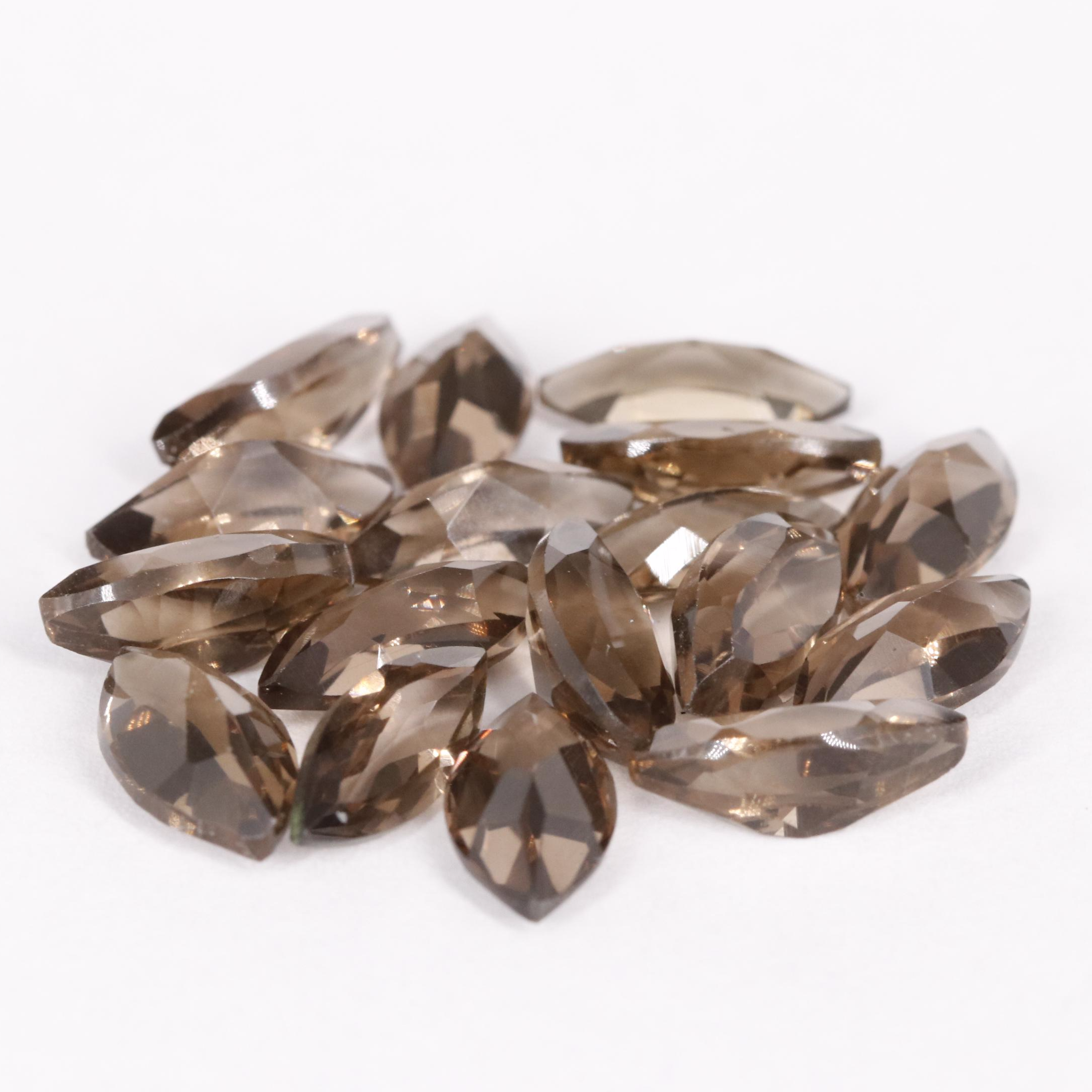 Loose 15.37 CTW Smoky Quartz Stones