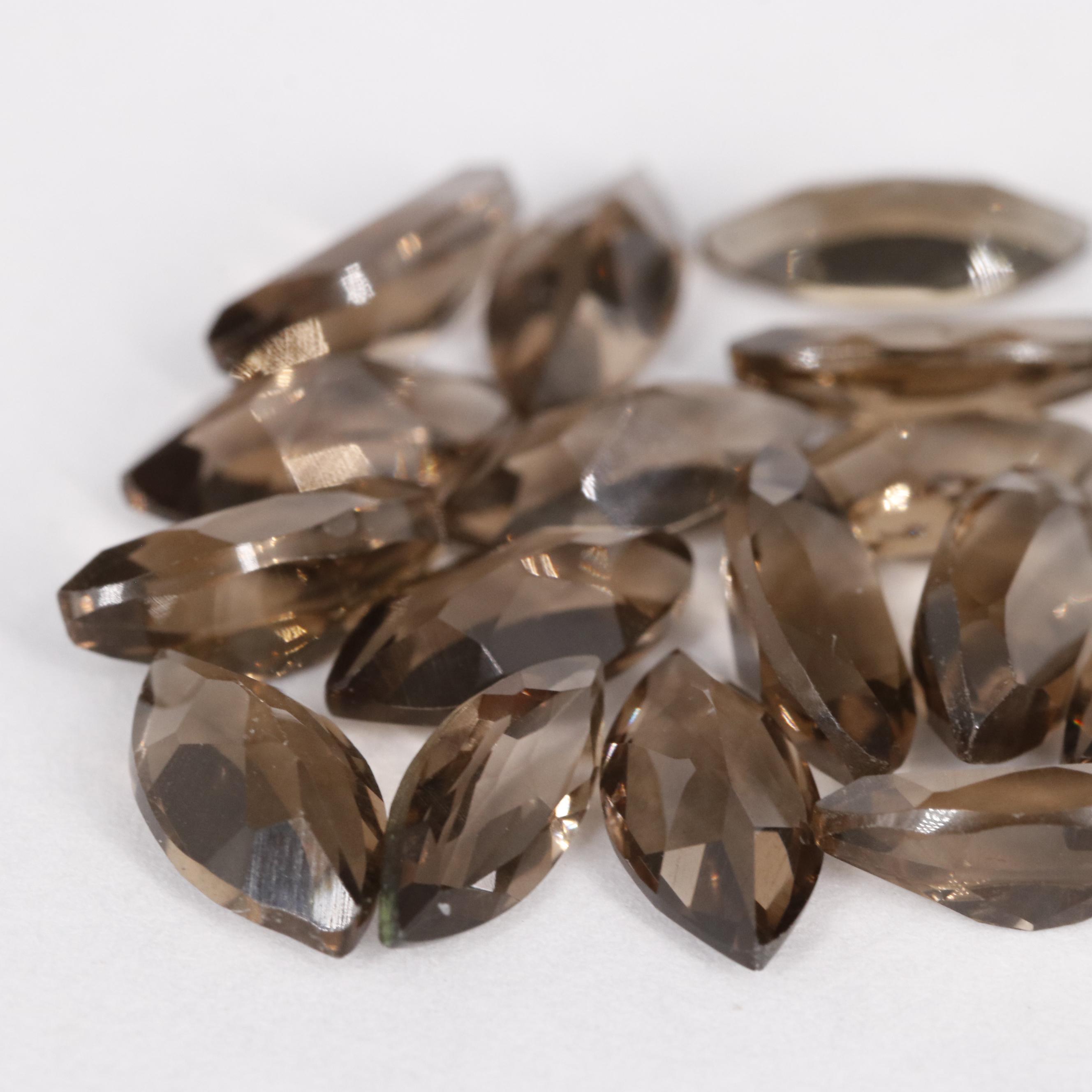 Loose 15.37 CTW Smoky Quartz Stones