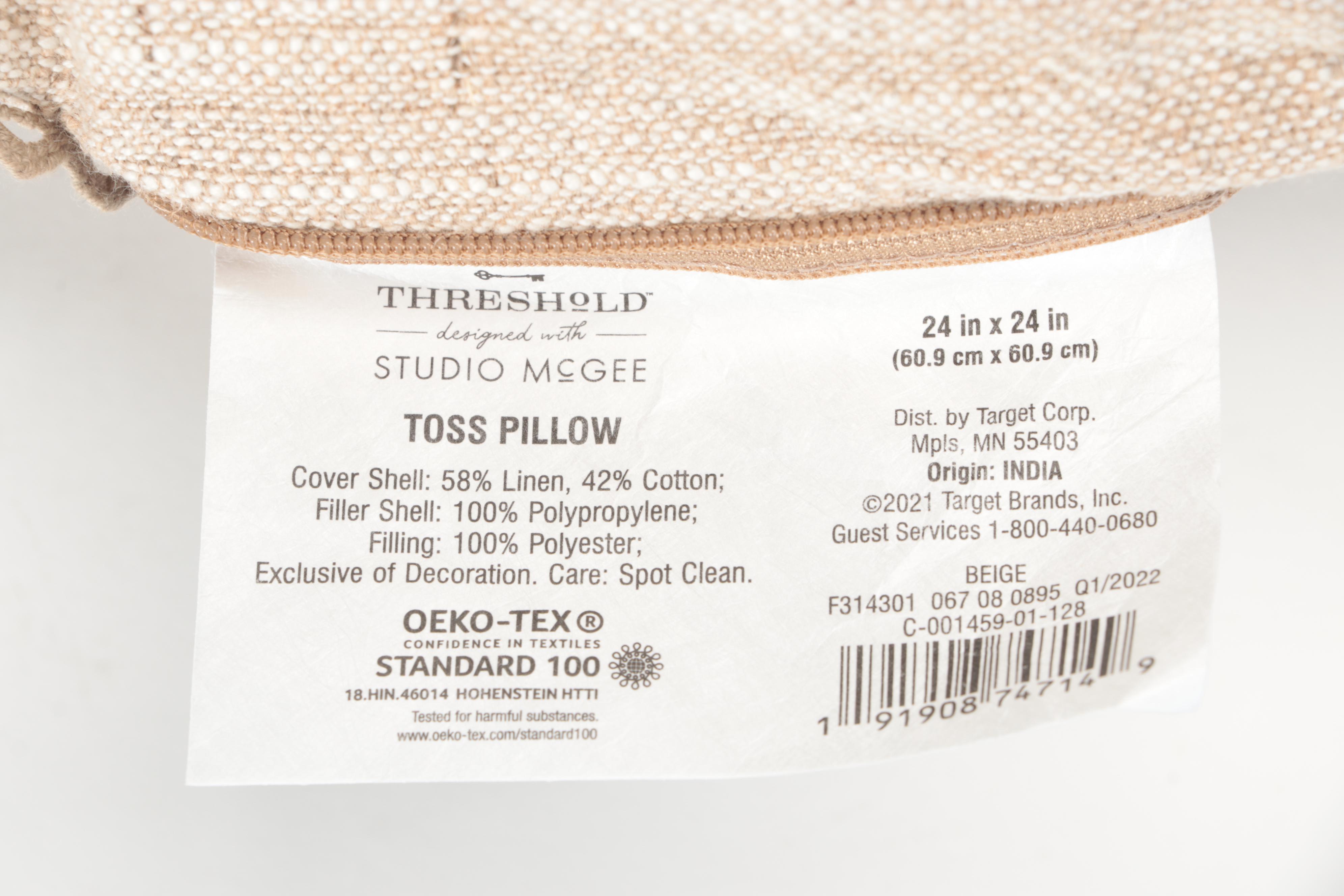 Pair of Threshold Throw Pillows with Magaschoni Faux Mohair Throw Blanket