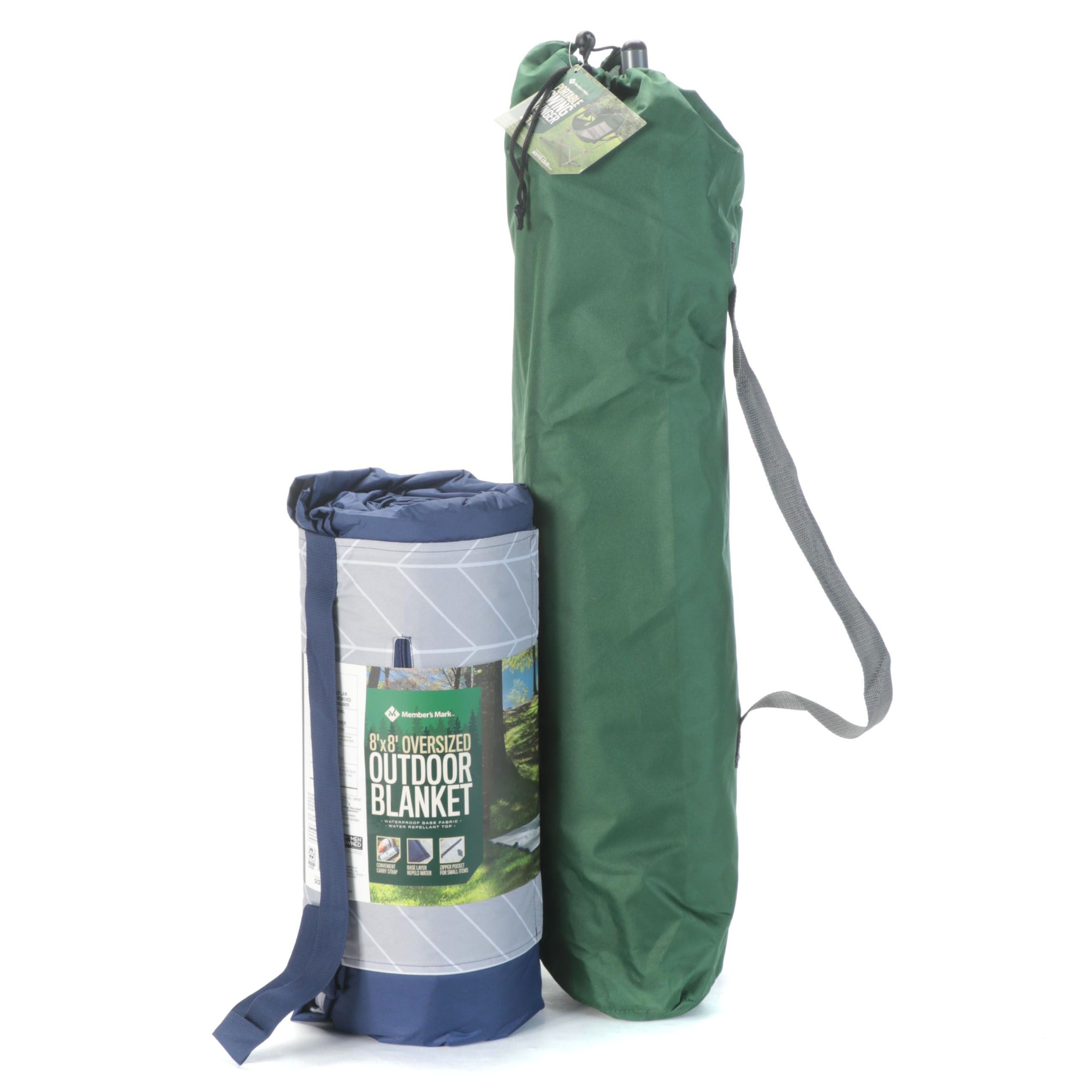 Member's Mark Portable Swing Lounger Chair with 8' x 8' Outdoor Blanket