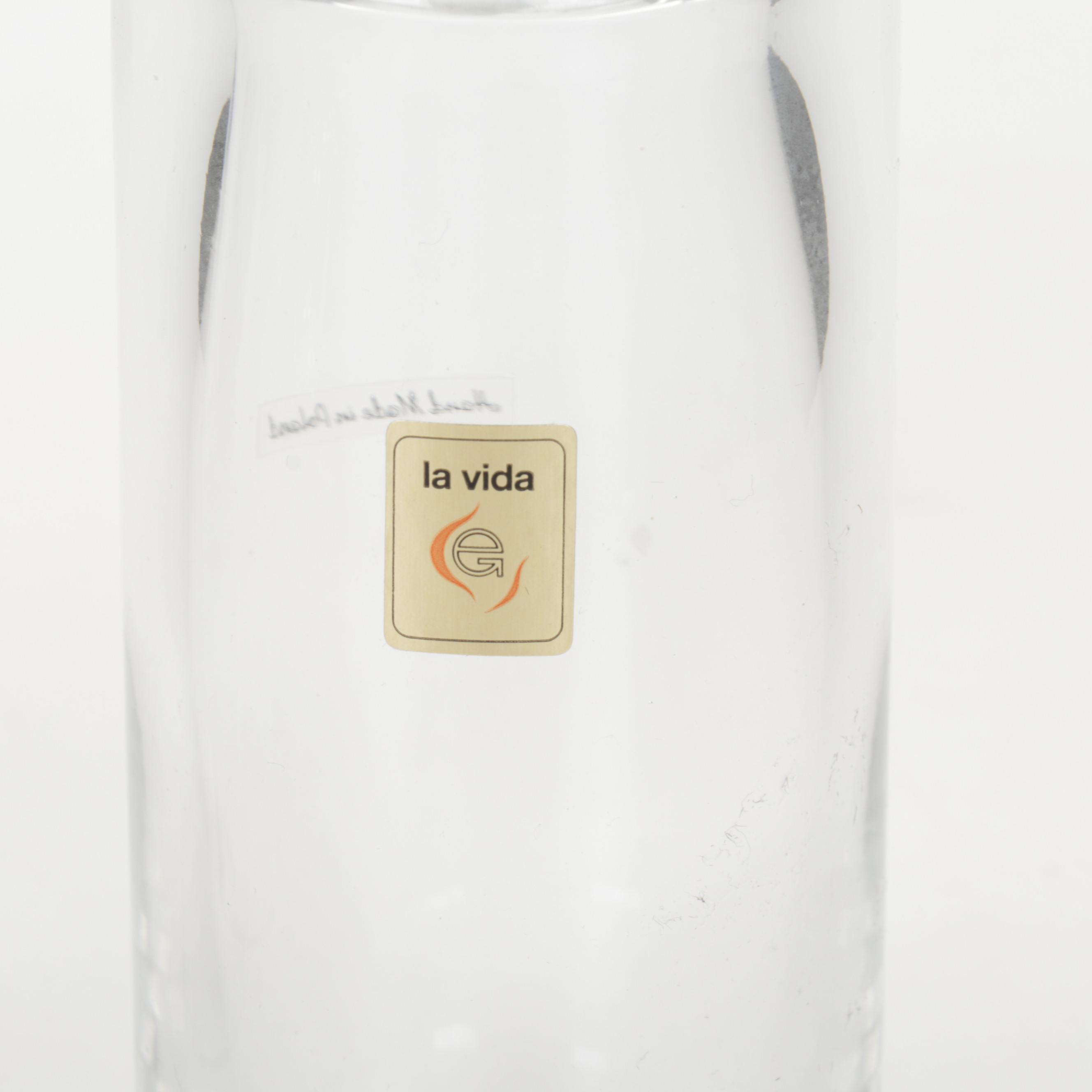 Crimson Swirl Spanish Art Glass Centerpiece Bowl & La Vida Polish Oil Lamps