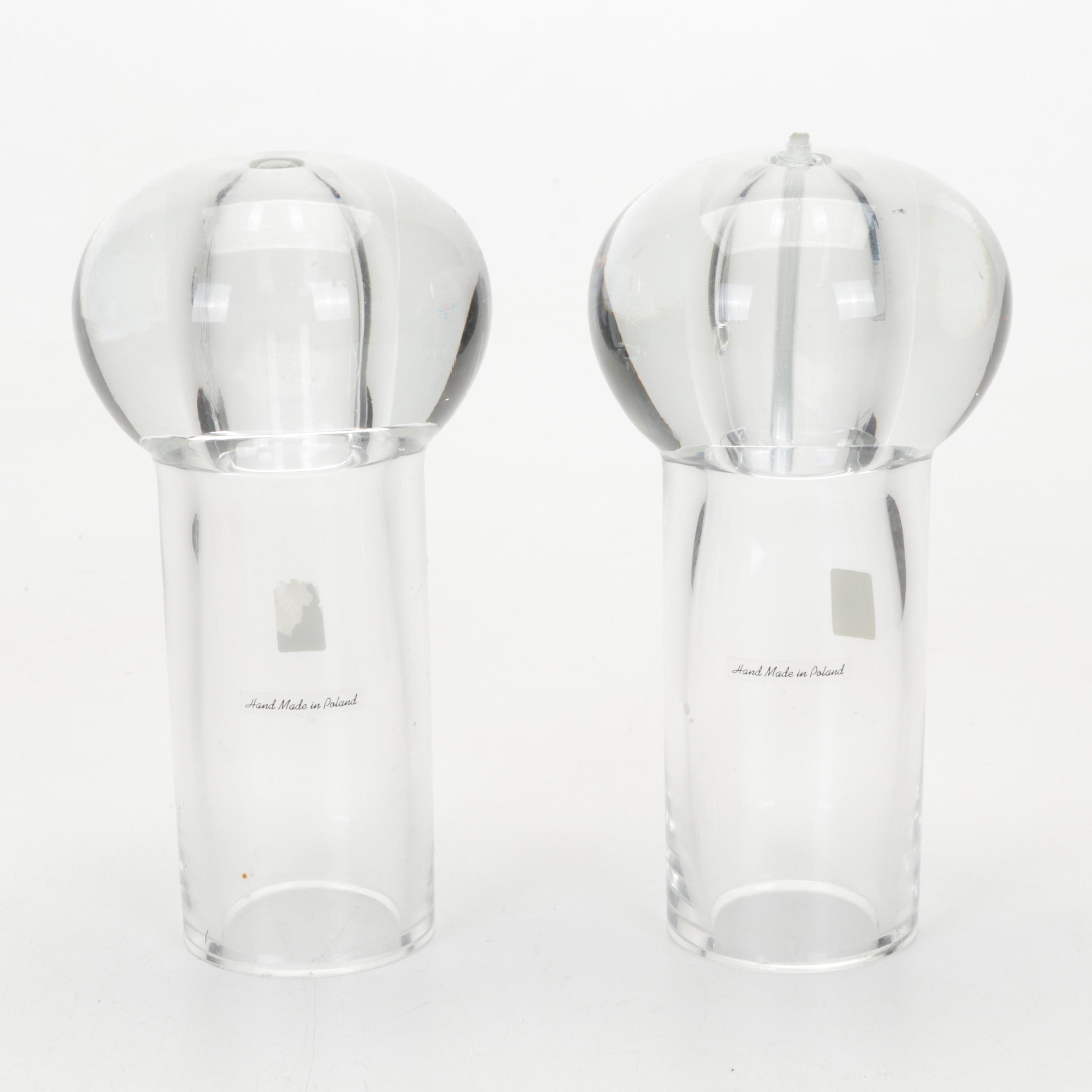 Crimson Swirl Spanish Art Glass Centerpiece Bowl & La Vida Polish Oil Lamps