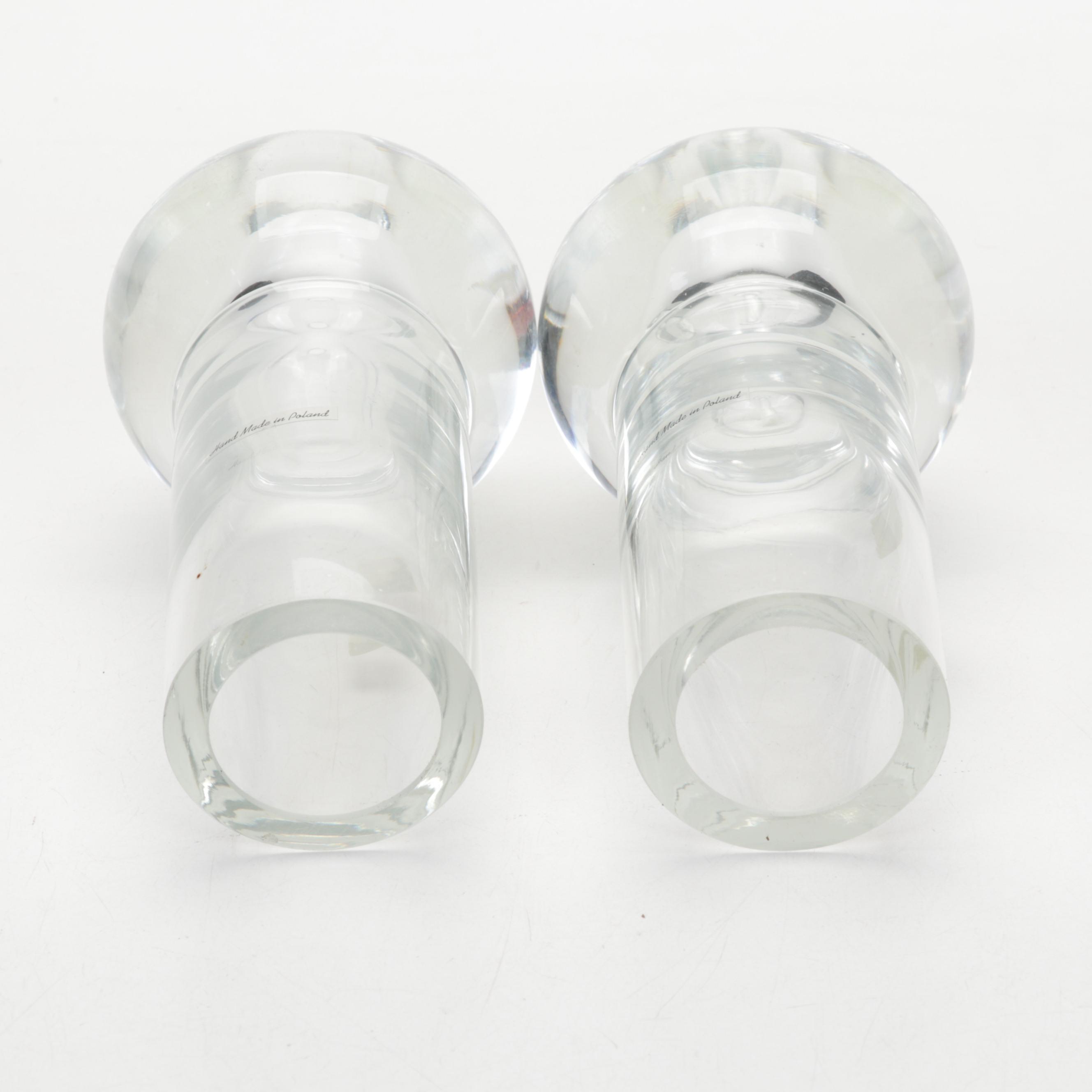 Crimson Swirl Spanish Art Glass Centerpiece Bowl & La Vida Polish Oil Lamps