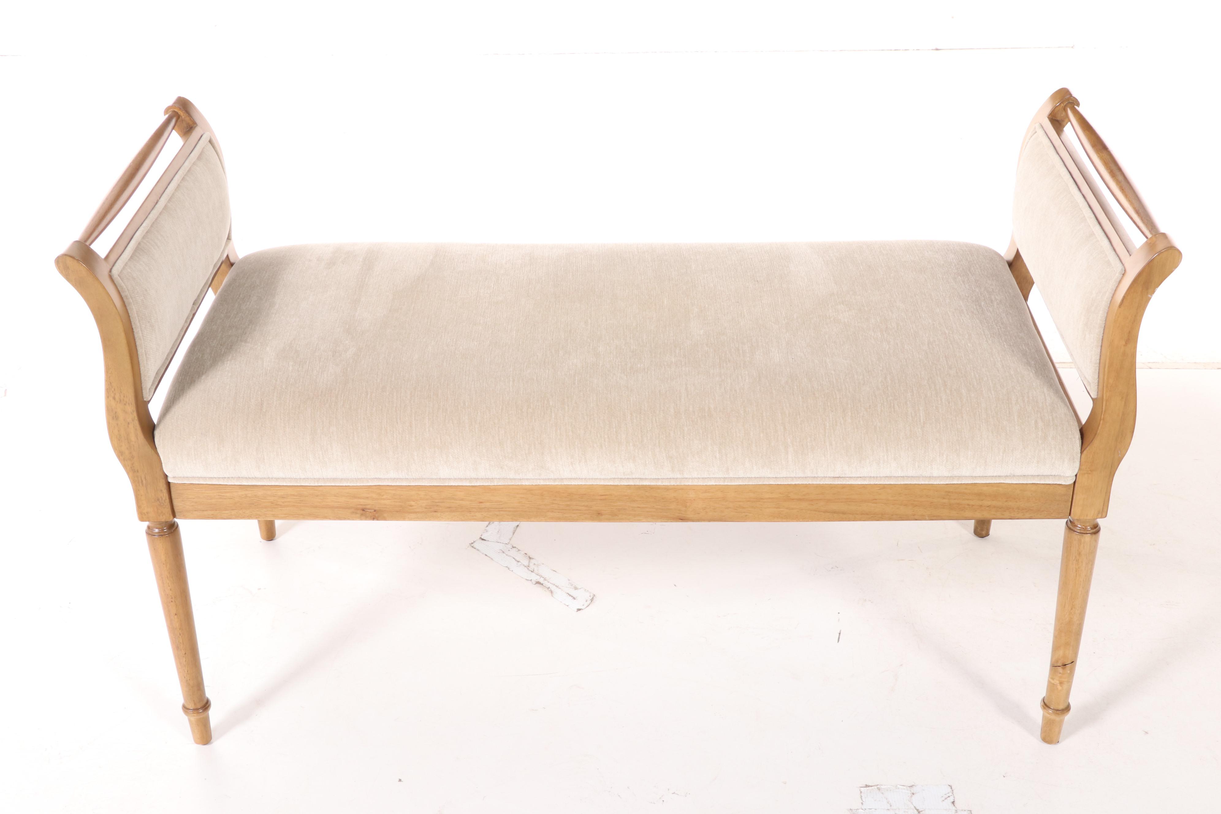 Uttermost Custom-Upholstered Hardwood Window Seat