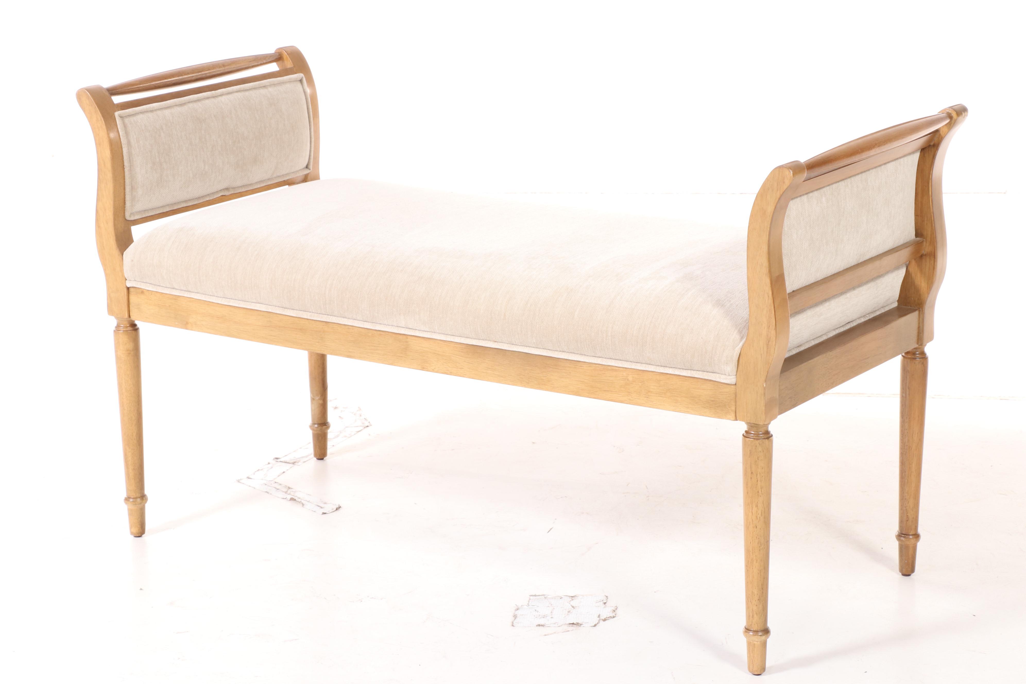 Uttermost Custom-Upholstered Hardwood Window Seat