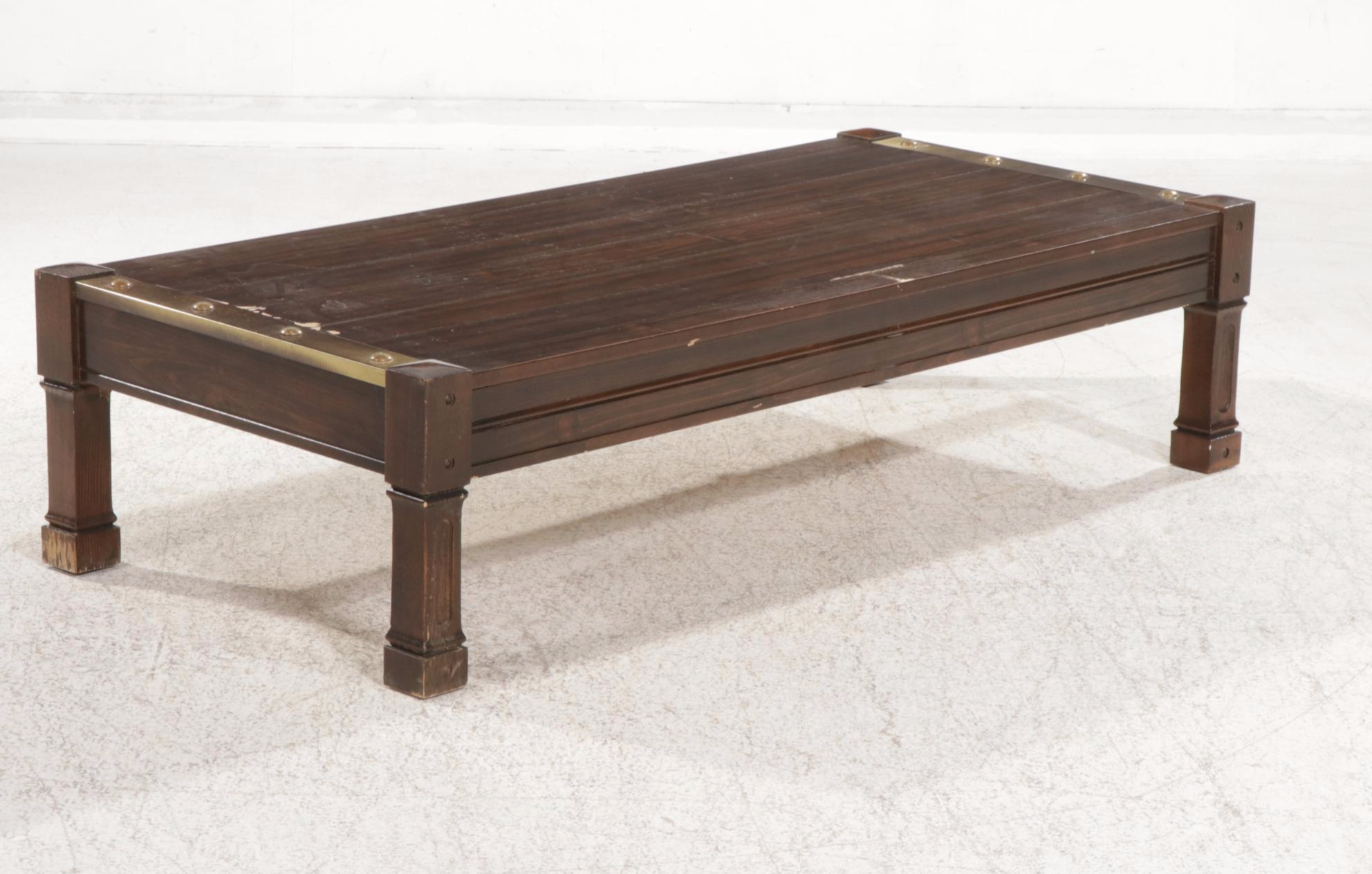 Coffee Table with Wood Grain Laminate Finish, Late 20th Century