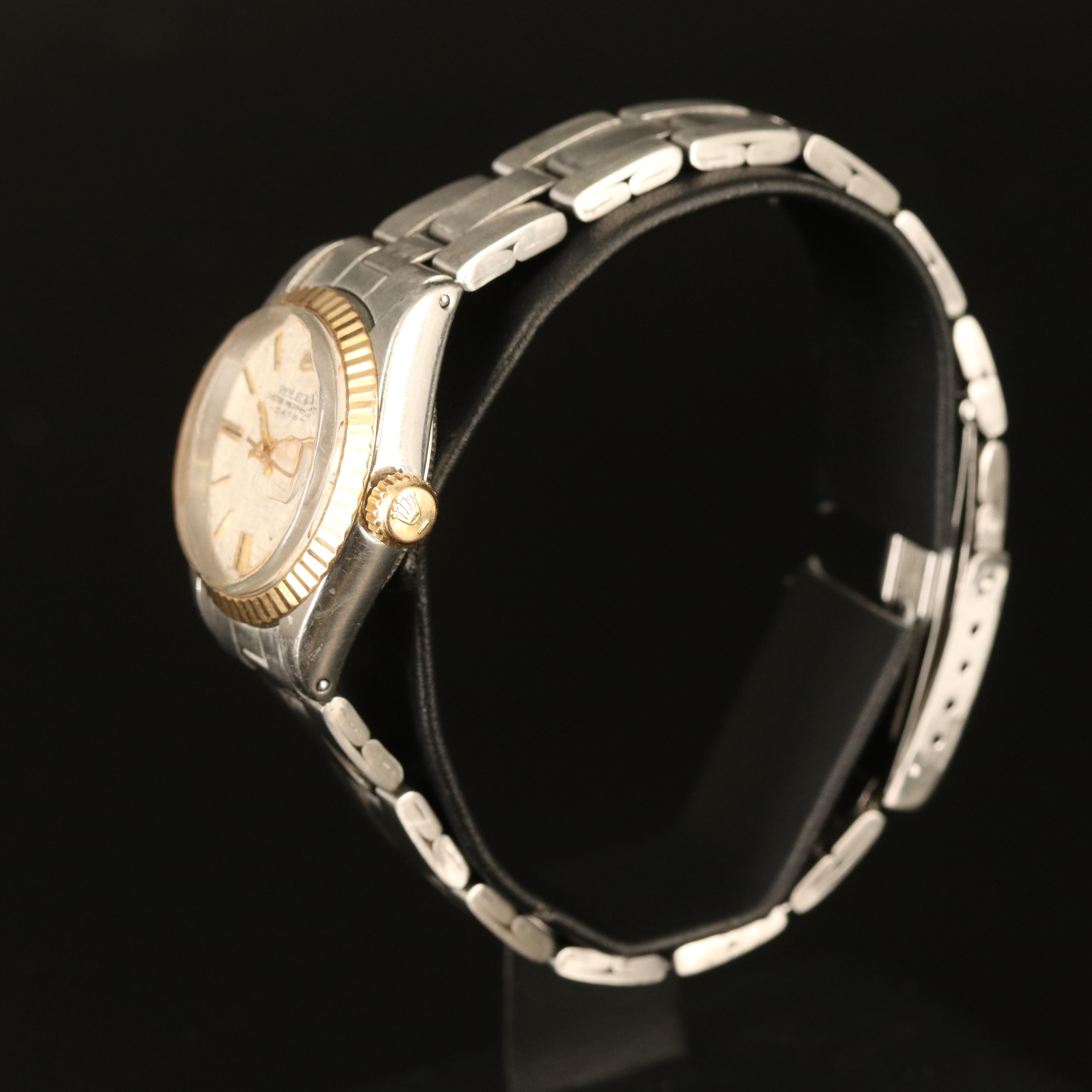 1971 Rolex 14K and Stainless Steel Oyster Perpetual Date Watch