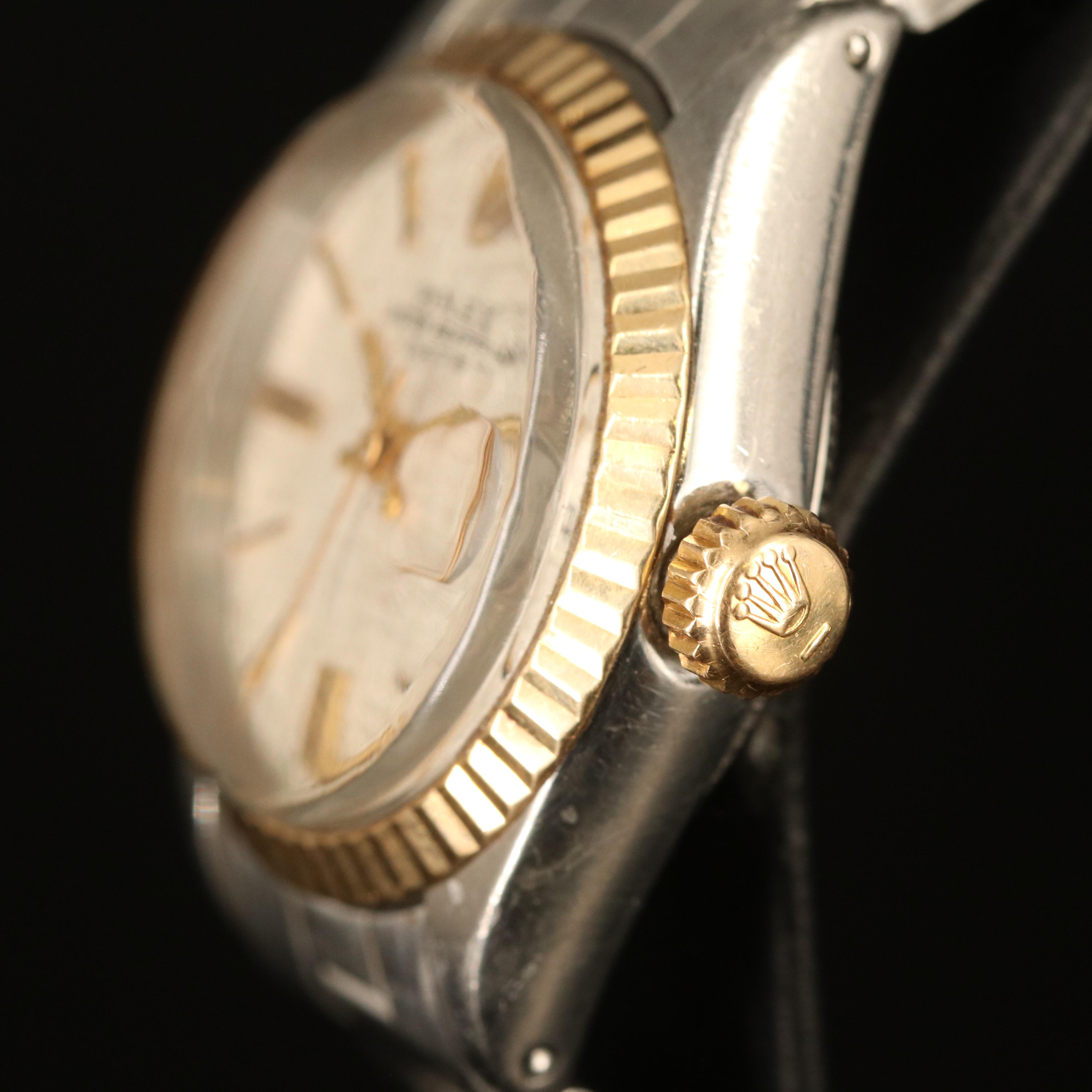 1971 Rolex 14K and Stainless Steel Oyster Perpetual Date Watch