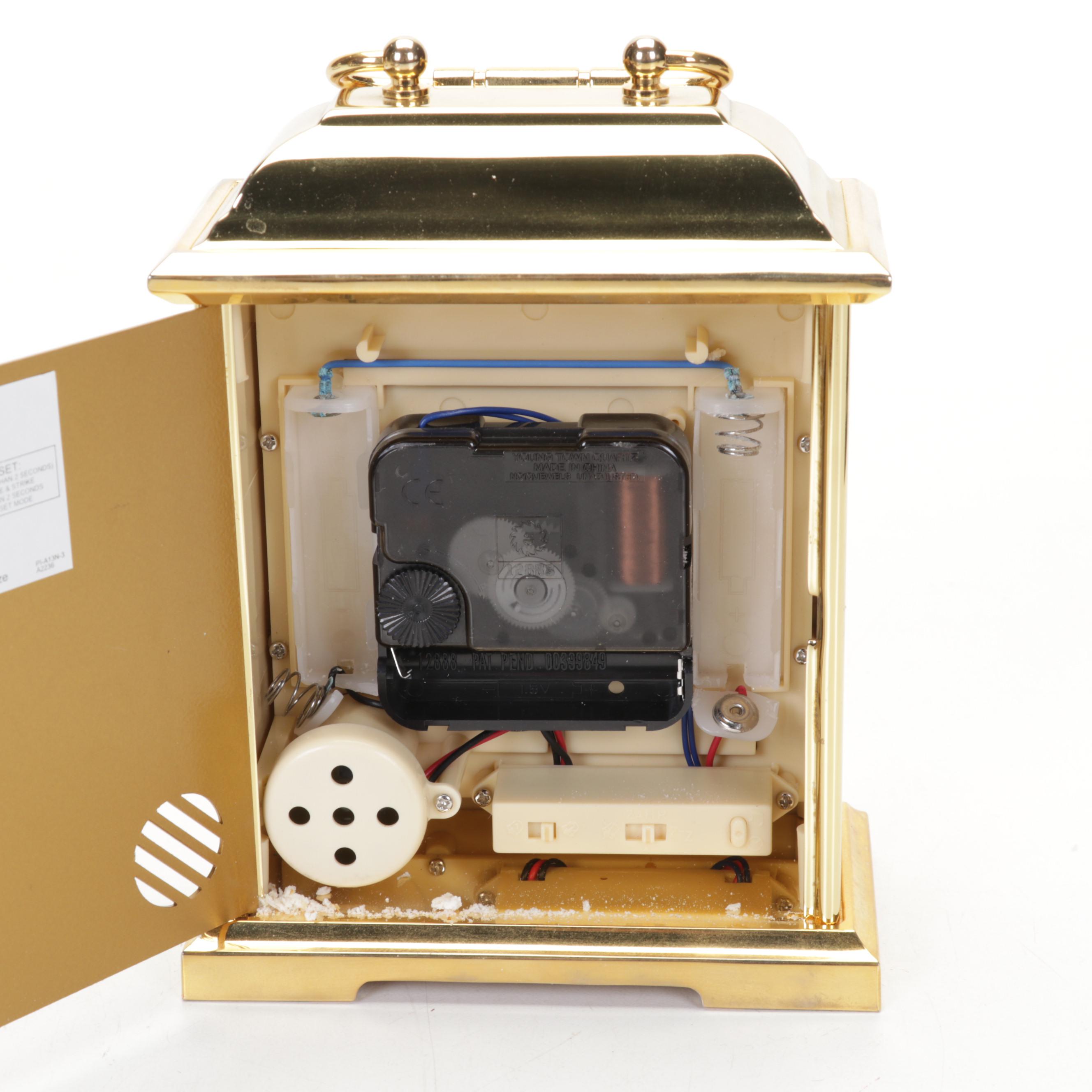 Bulova Westminster Whittington Brass Desk Clock with Other Brass Decor