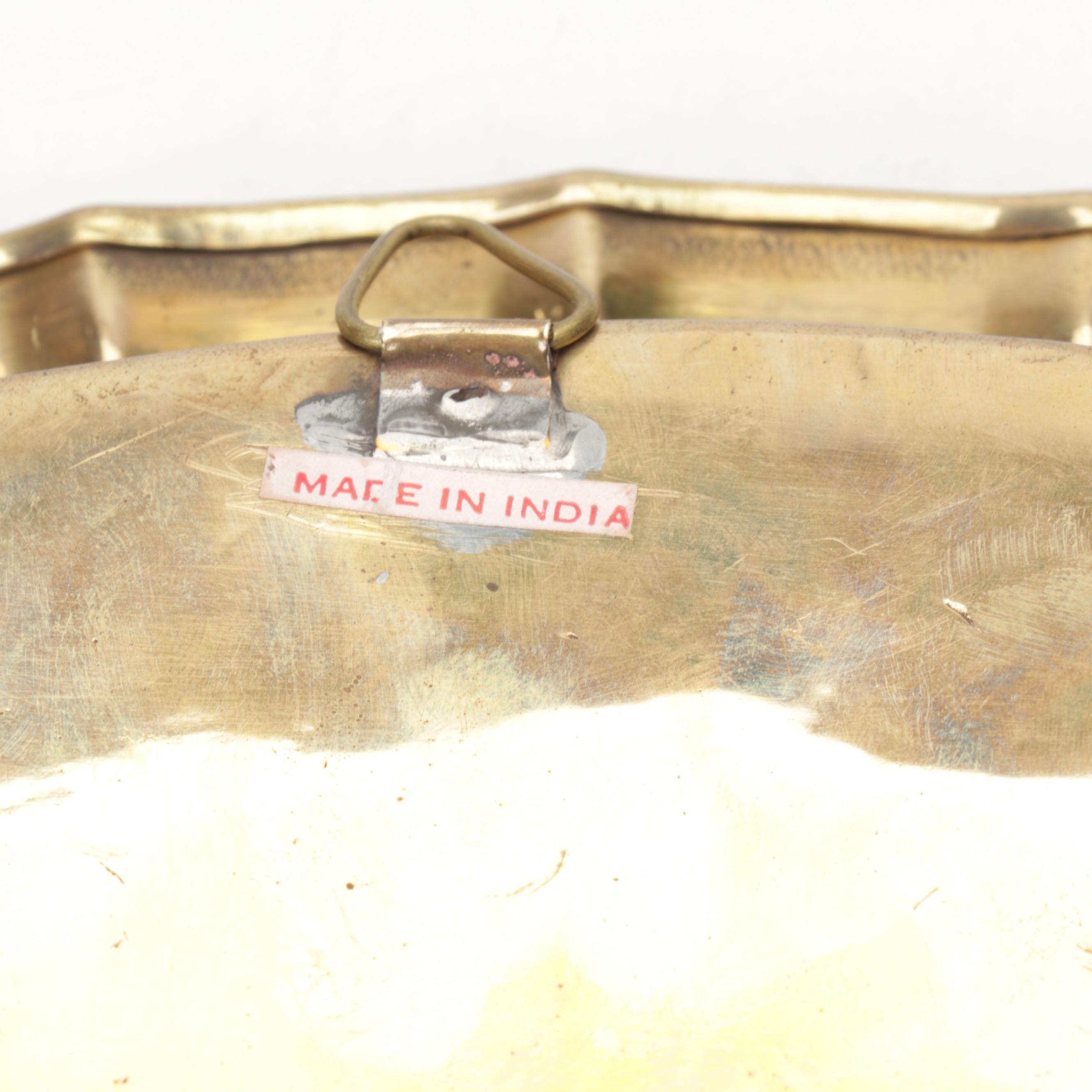 Bulova Westminster Whittington Brass Desk Clock with Other Brass Decor