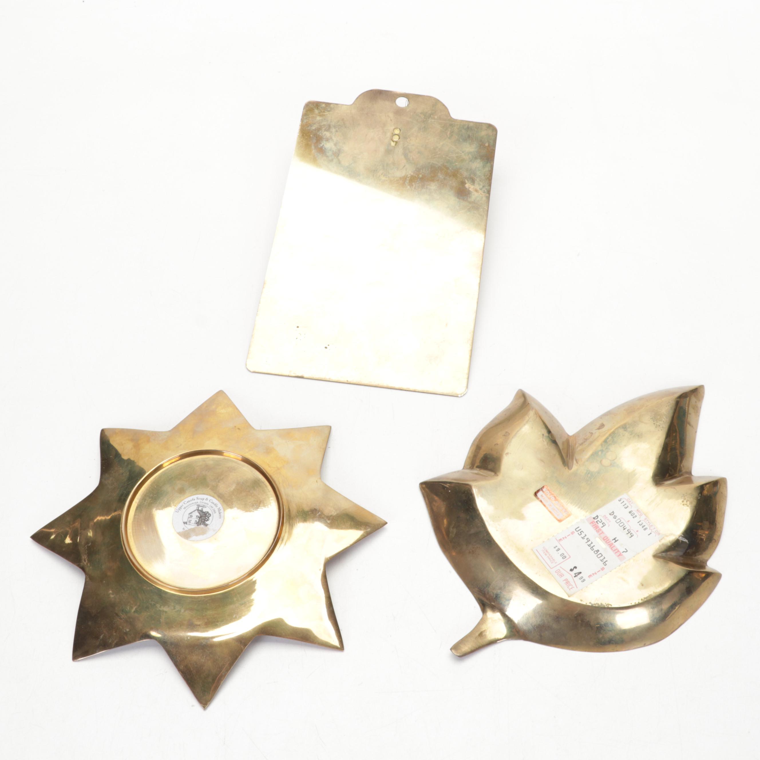 Bulova Westminster Whittington Brass Desk Clock with Other Brass Decor