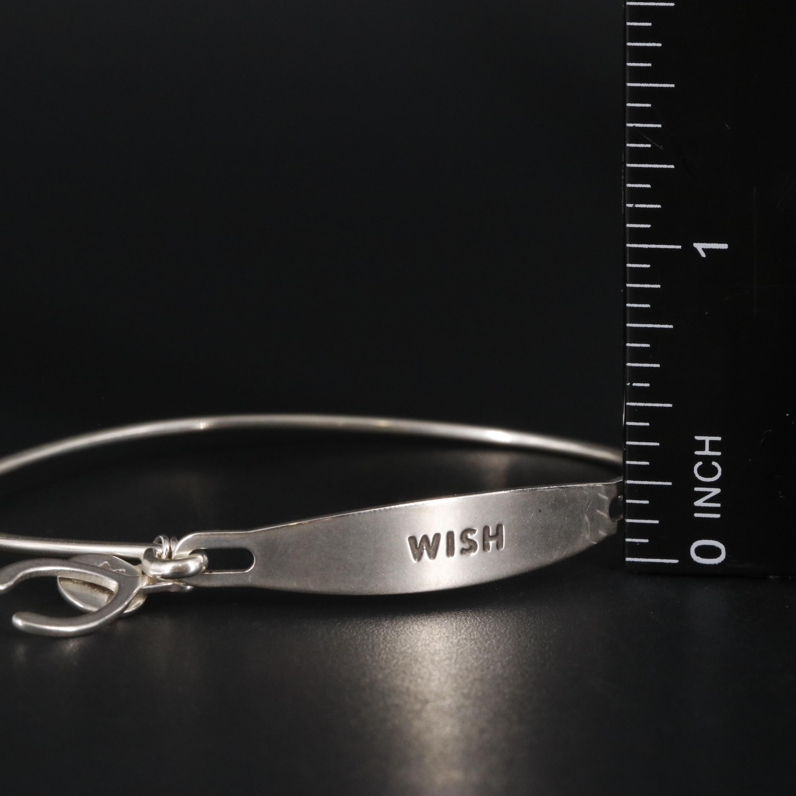 Sterling Wish Bangle Bracelet