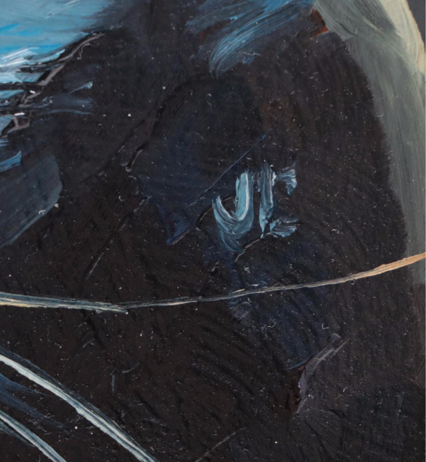 Jeff Claudio Oil Painting of Cat, 21st Century