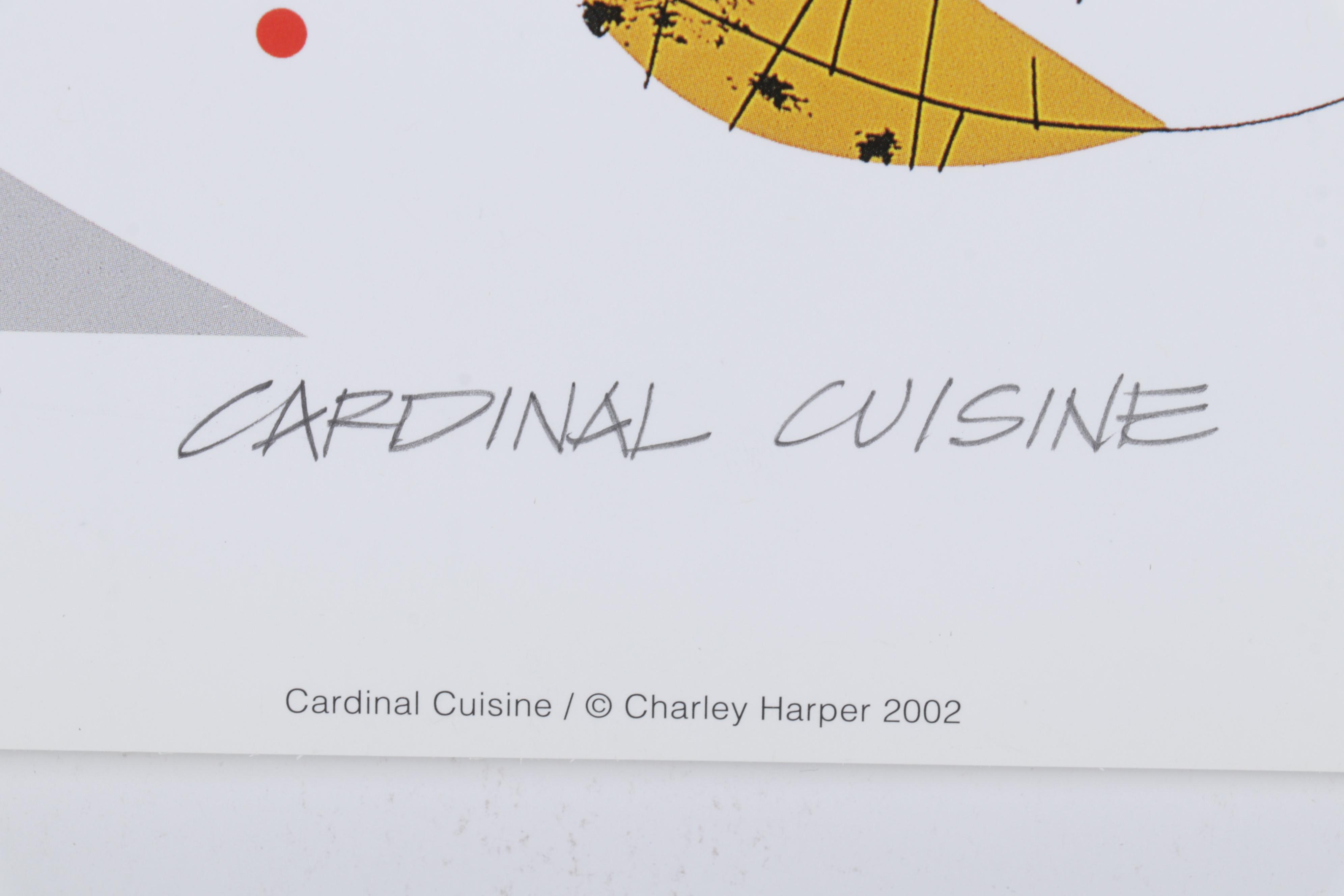 Offset Lithograph After Charley Harper "Cardinal Cuisine," circa 2002