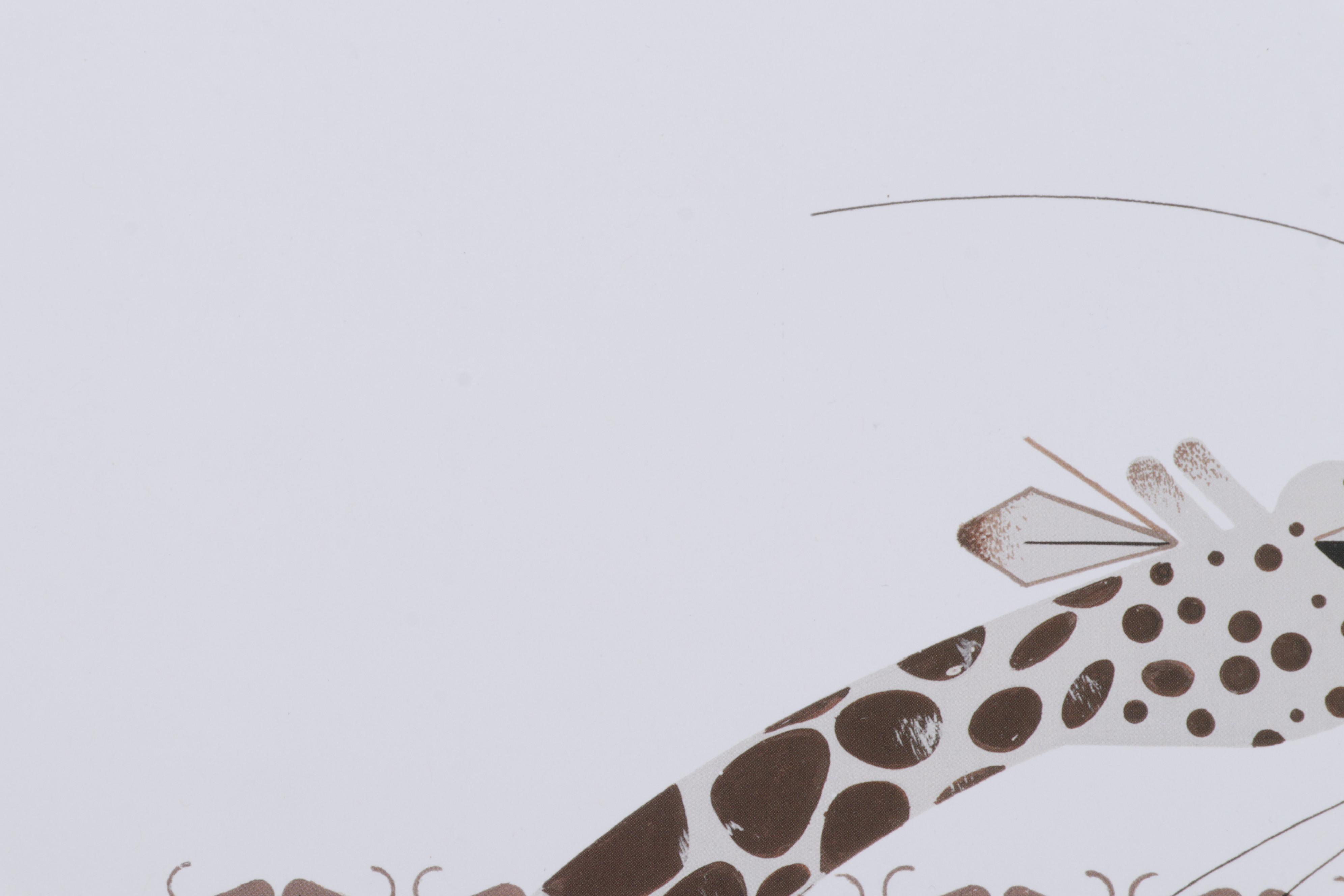 Offset Lithograph After Charley Harper "Neck and Neck," Circa 2009