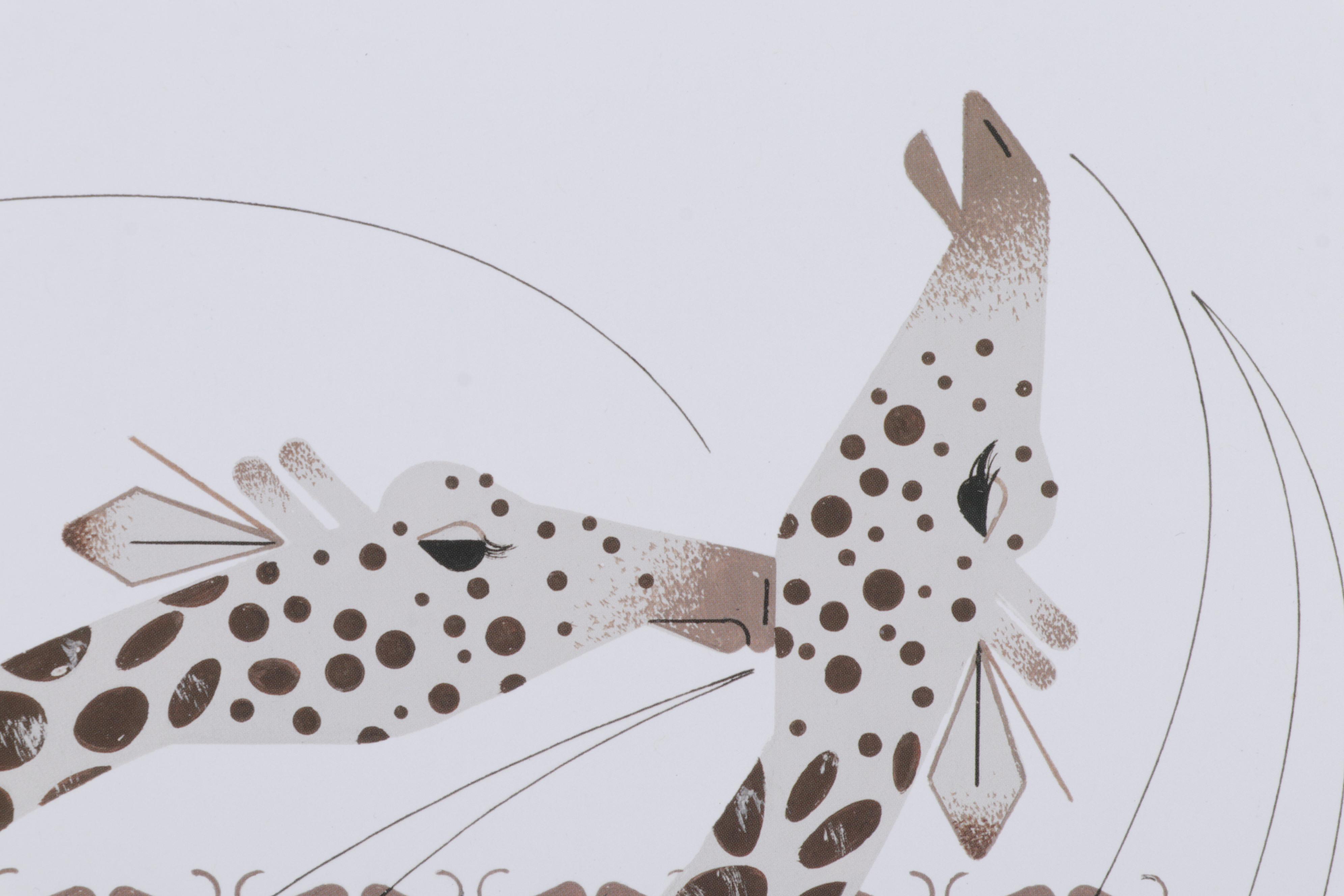 Offset Lithograph After Charley Harper "Neck and Neck," Circa 2009