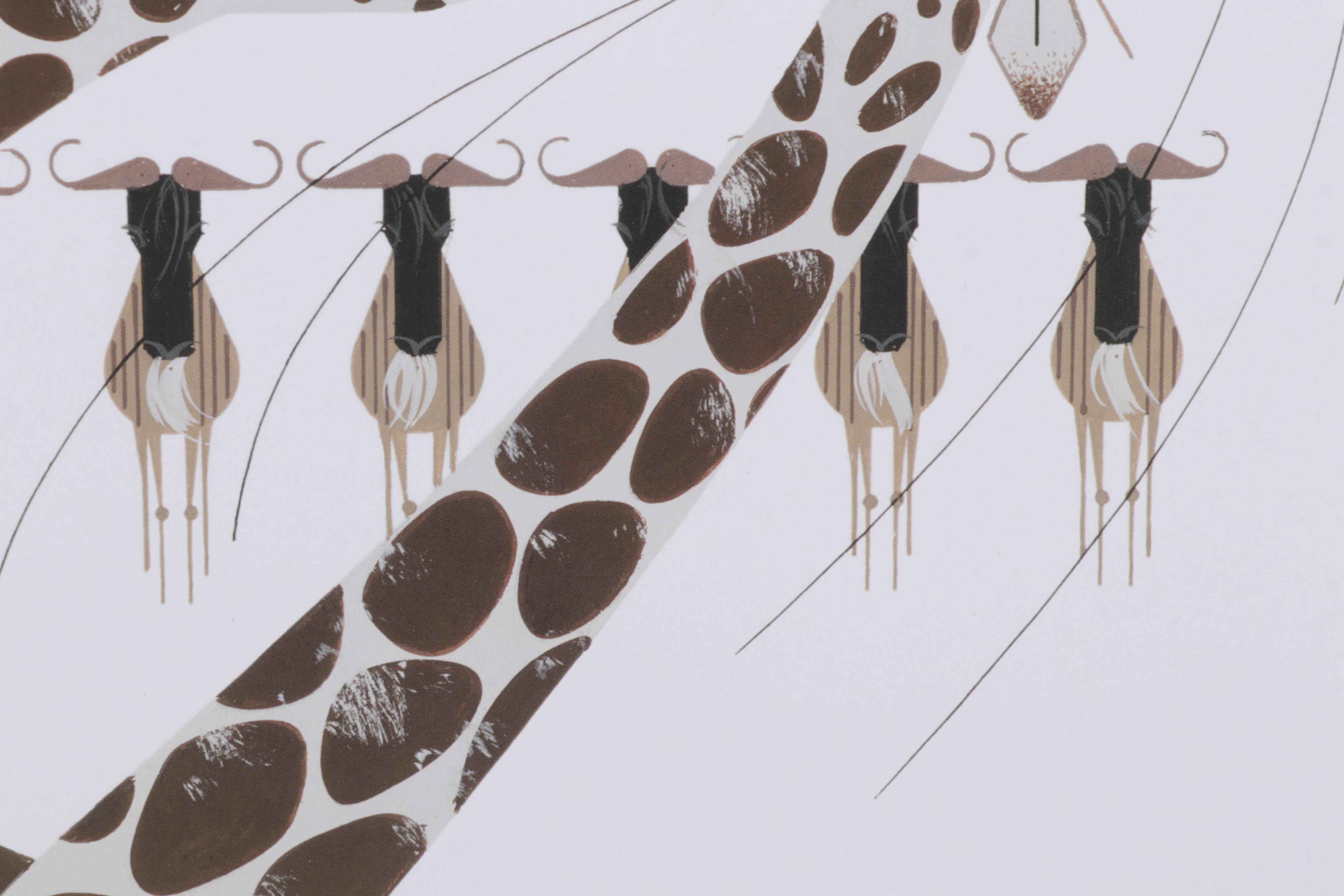 Offset Lithograph After Charley Harper "Neck and Neck," Circa 2009