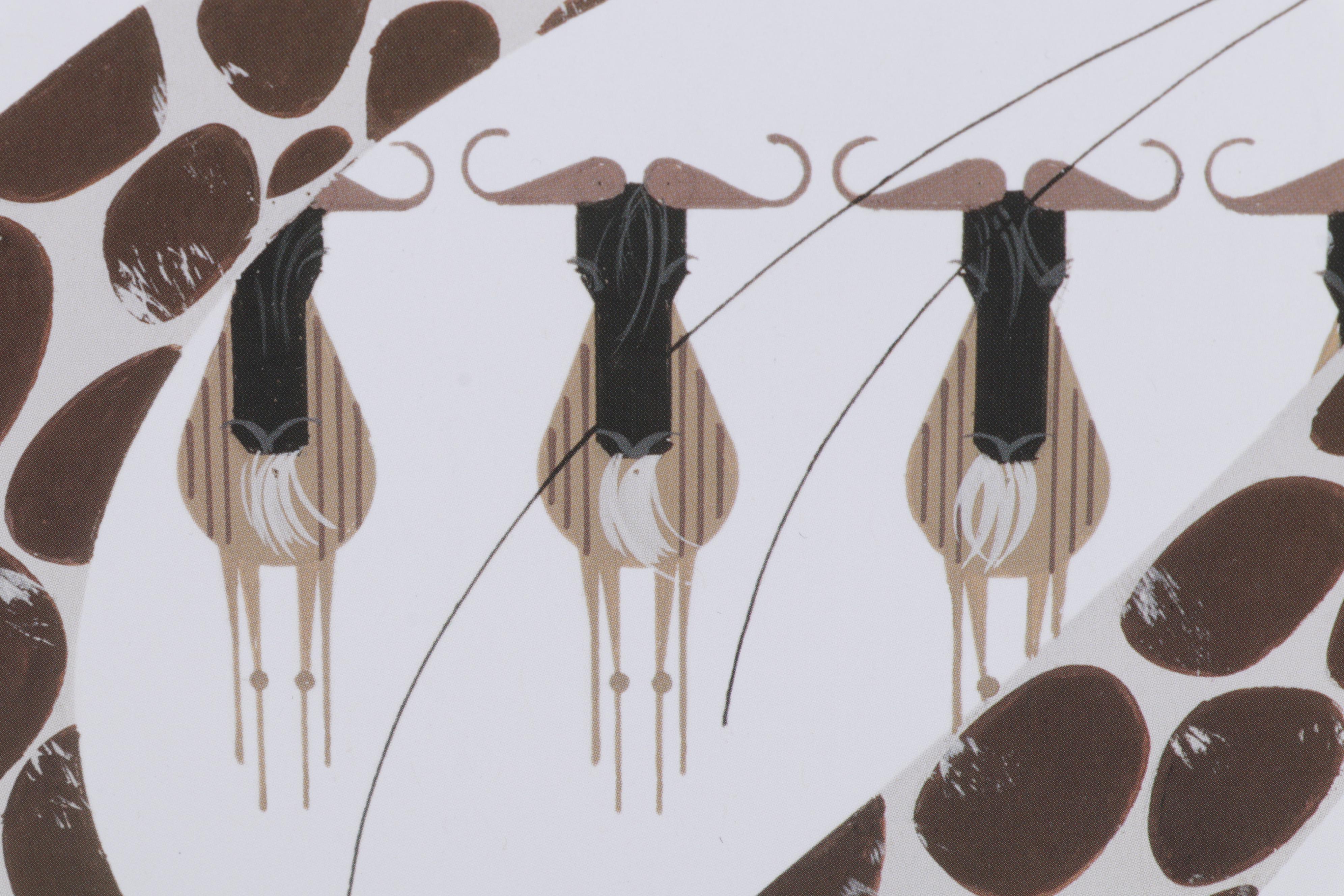 Offset Lithograph After Charley Harper "Neck and Neck," Circa 2009