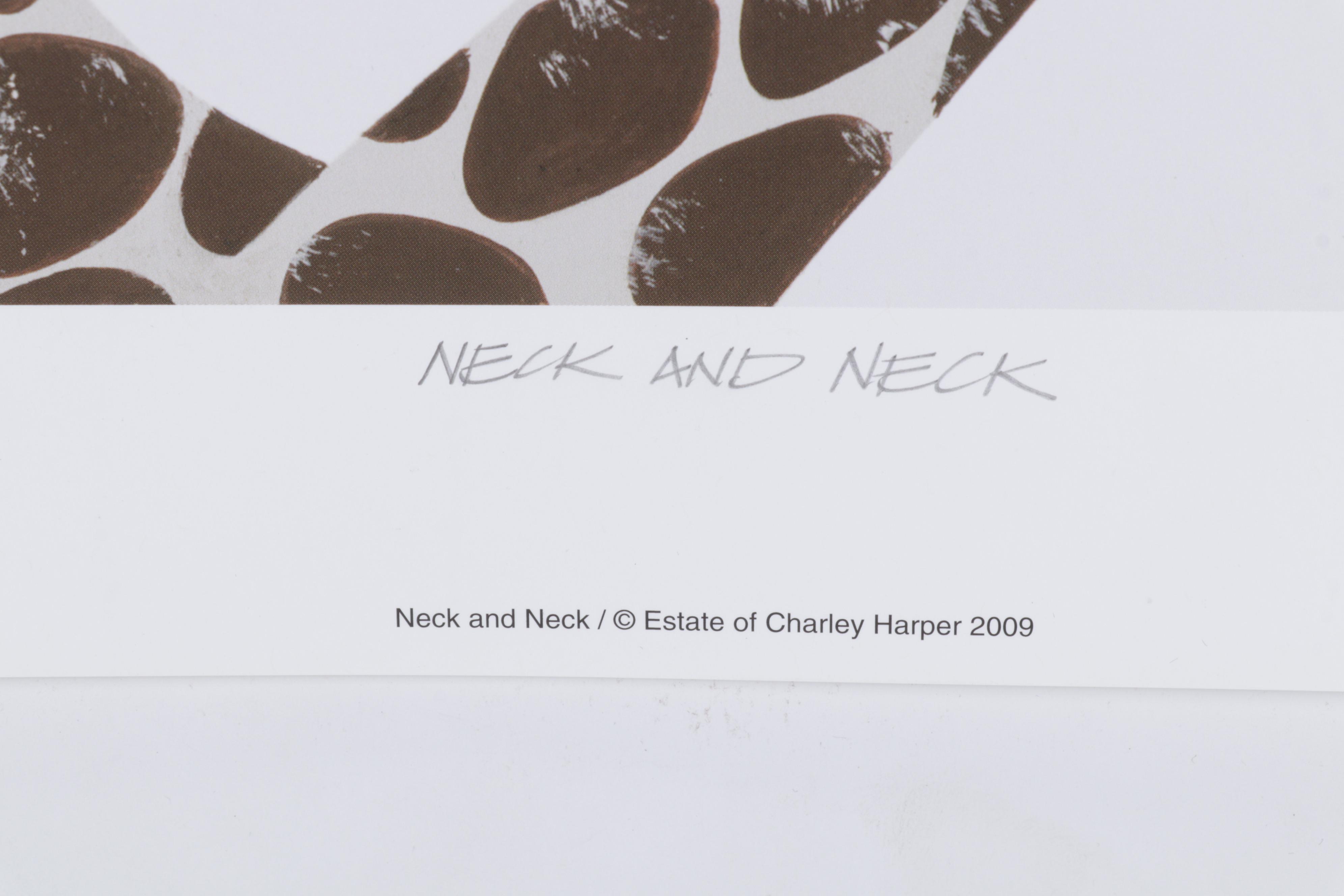 Offset Lithograph After Charley Harper "Neck and Neck," Circa 2009