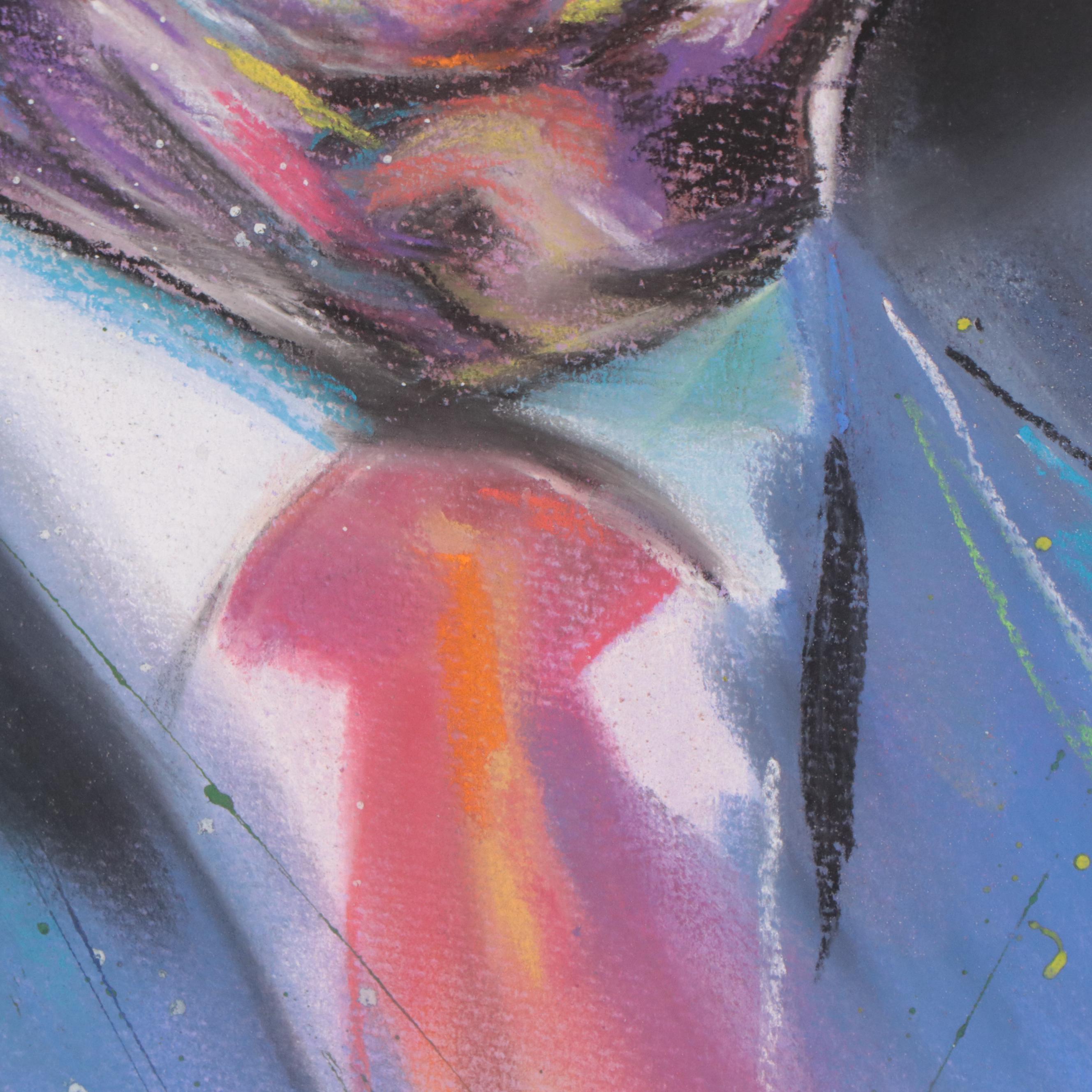 Pastel and Gouache Portrait of Donald Trump, 21st Century