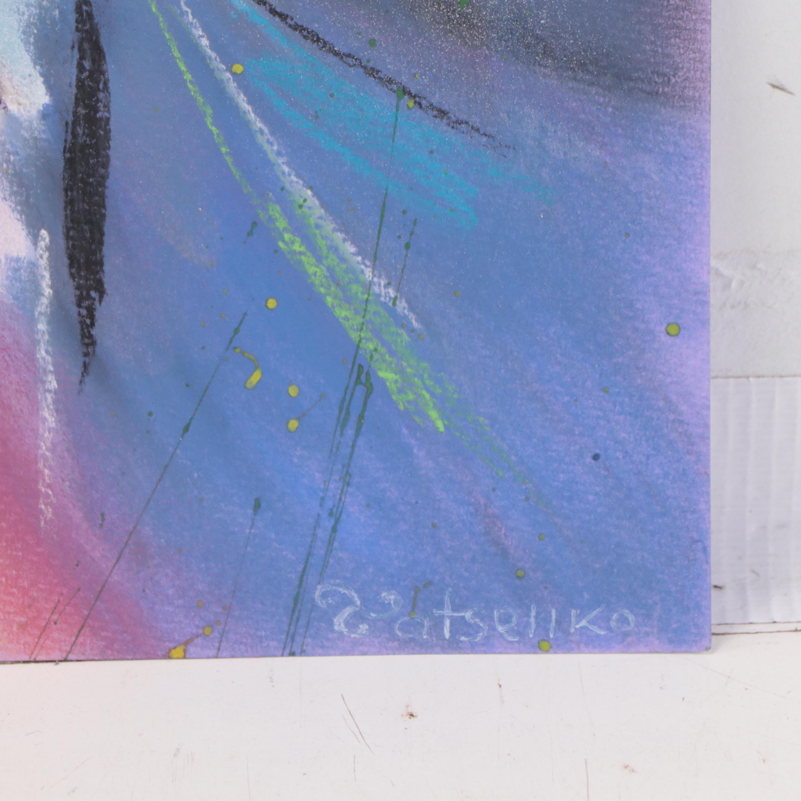 Pastel and Gouache Portrait of Donald Trump, 21st Century