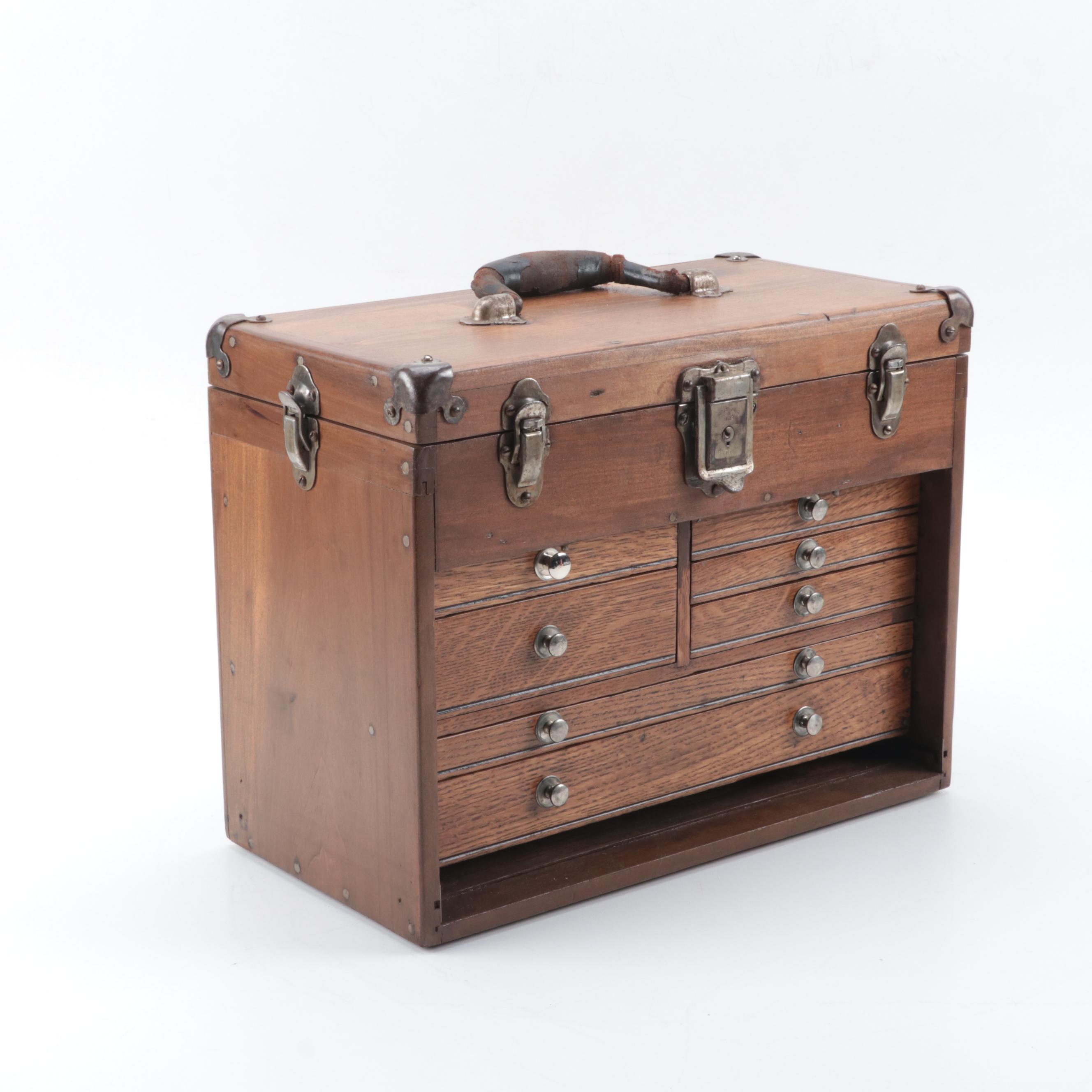 H. Gerstner & Sons Oak Wood Tool Chest