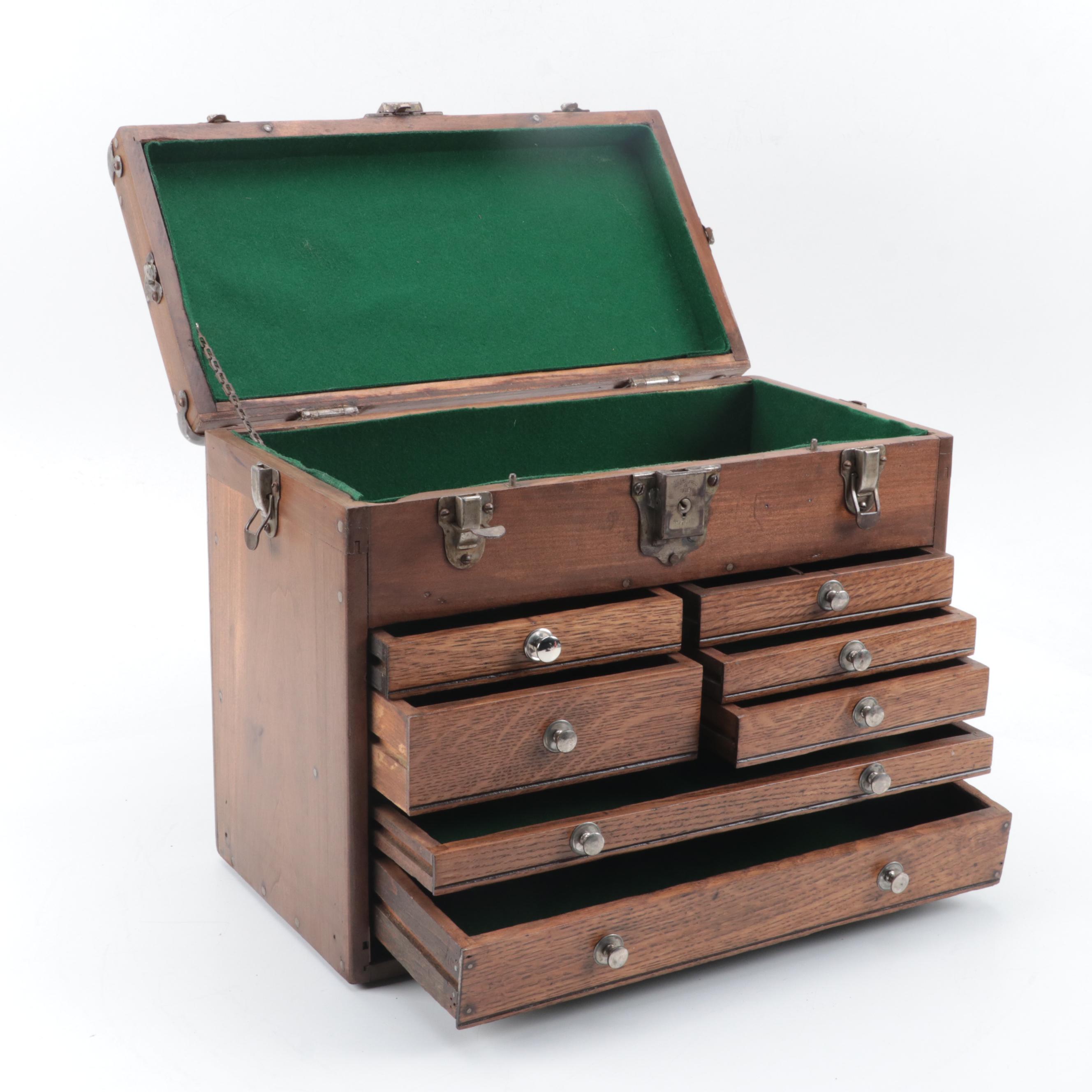 H. Gerstner & Sons Oak Wood Tool Chest