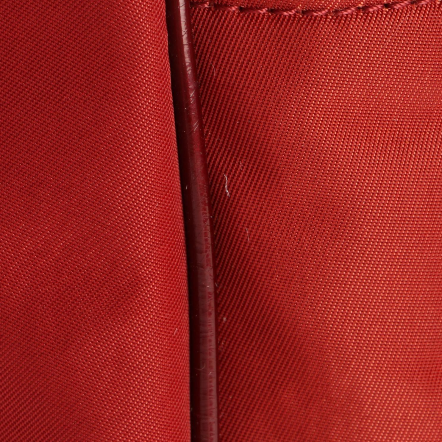 Christian Dior Crossbody Bag in Red Nylon and Patent Leather Trim