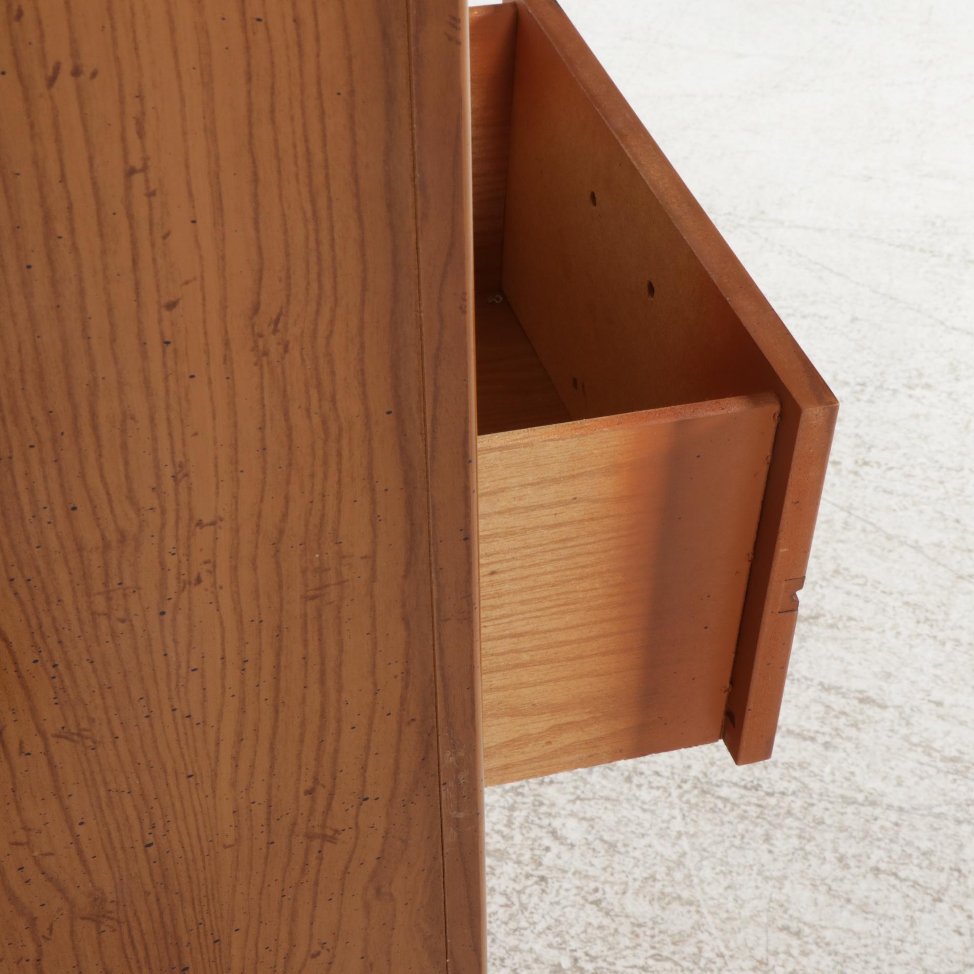 French Provincial Style Oak Laminate Five-Drawer Lingerie Chest, Late 20th C.