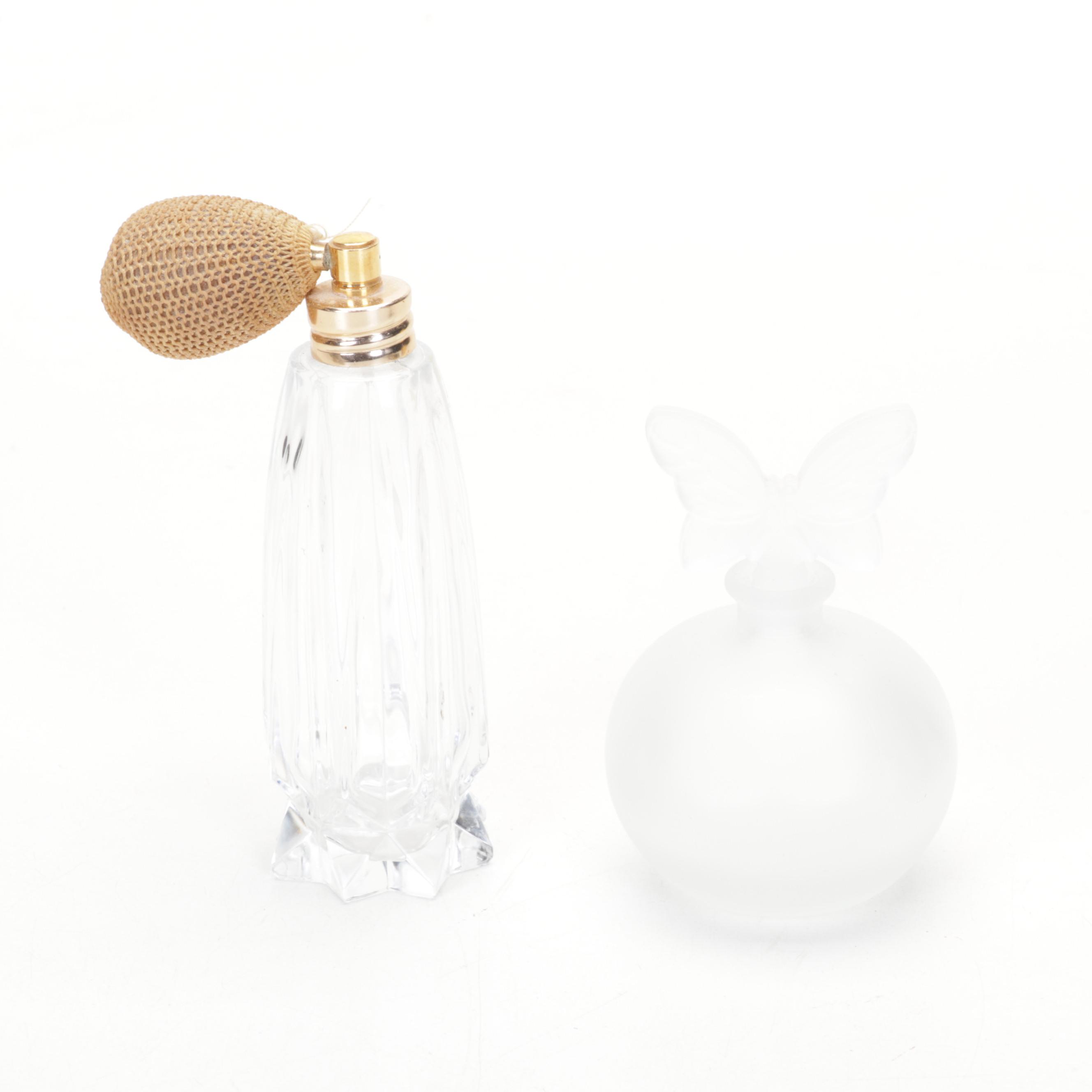 Dresden Porcelain Dish with Vanity Accessories and Stained Glass Hand Mirror