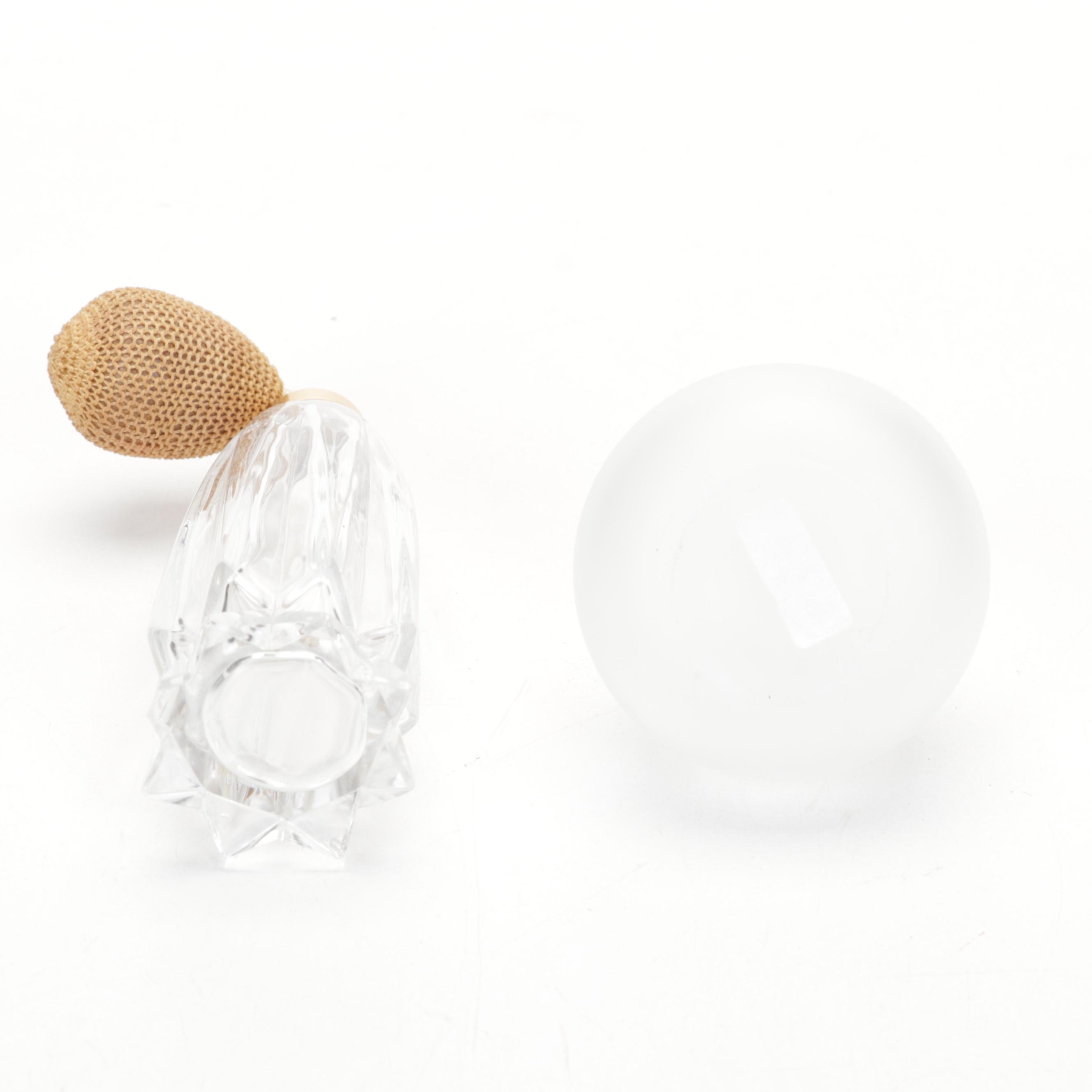 Dresden Porcelain Dish with Vanity Accessories and Stained Glass Hand Mirror