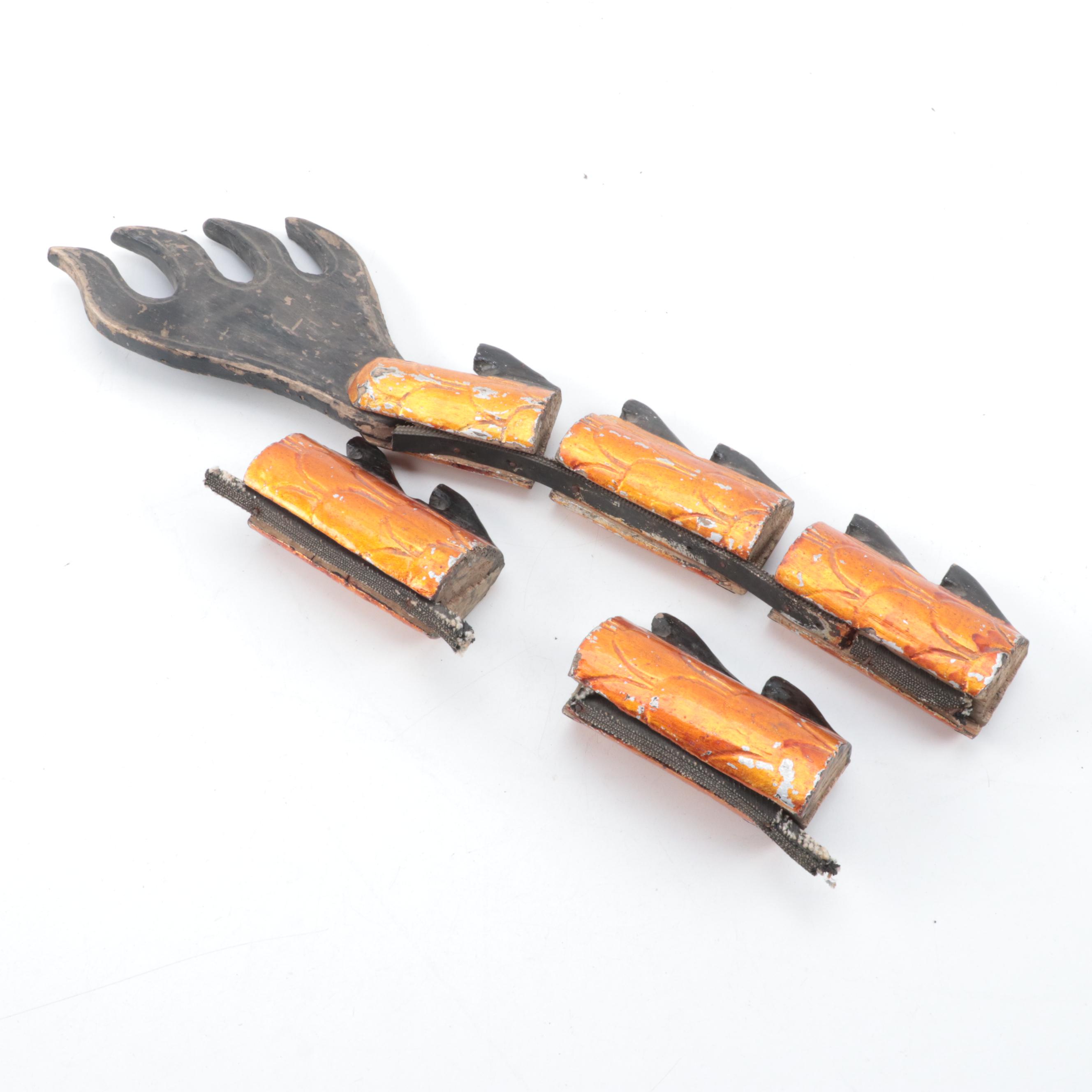 Vietnamese Carved Wood Dragon Water Puppet, Late 20th Century