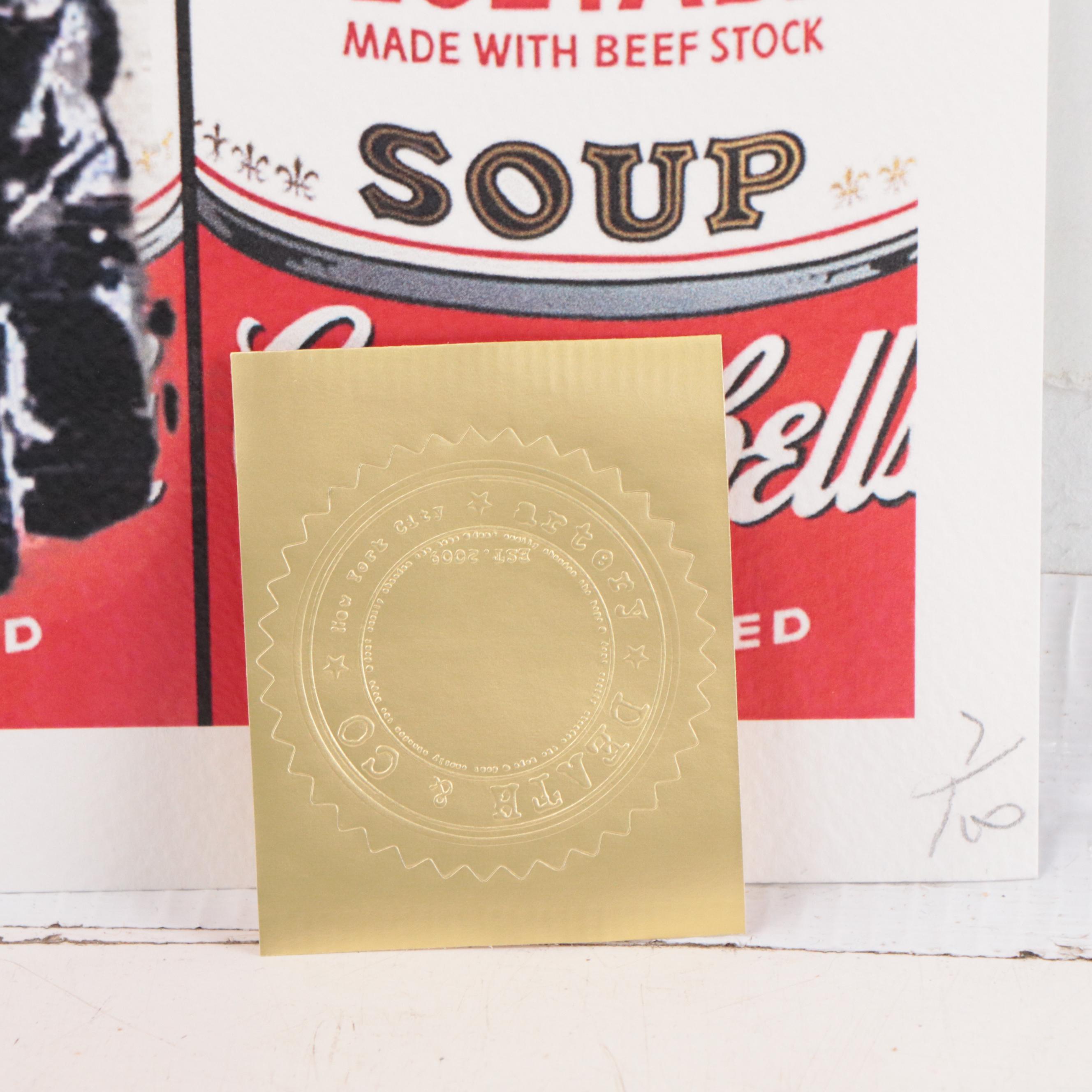 Death NYC Pop Art Graphic Prints of Banksy Campbell's Soup, 2022