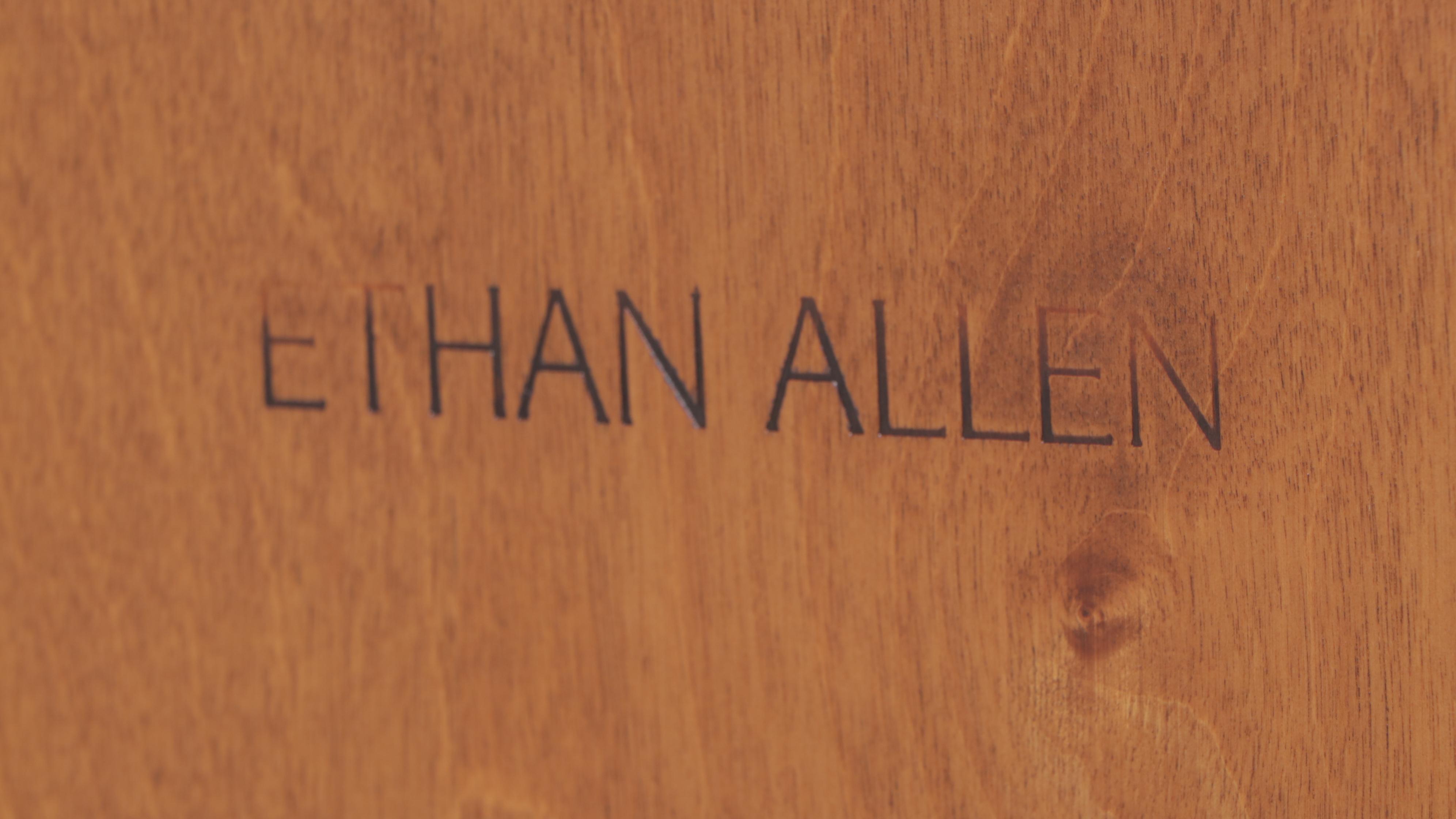 Ethan Allen French Provincial Style Maple Cheval Mirror, Late 20th Century