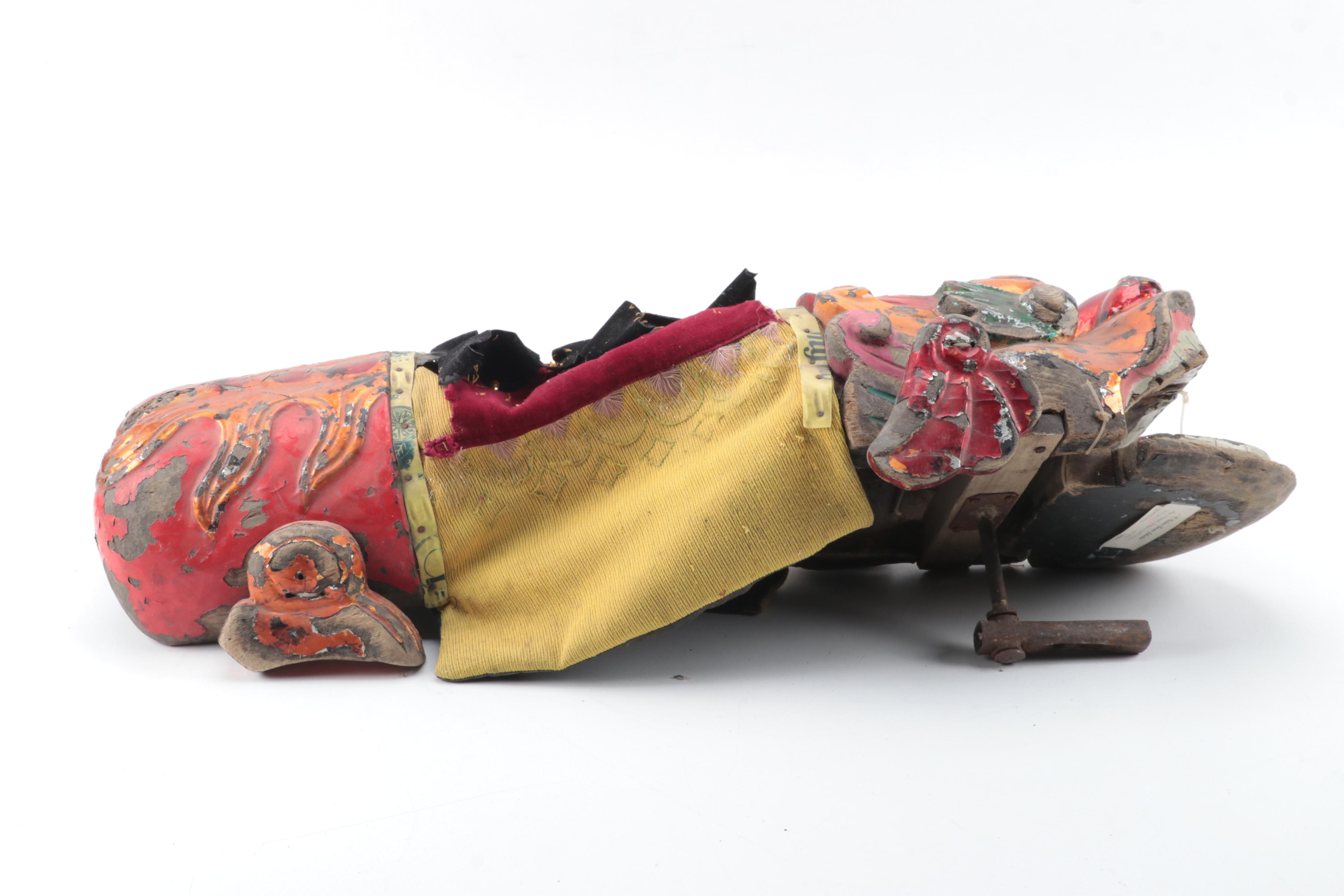 Vietnamese Carved Wood Dragon Water Puppet, Late 20th Century