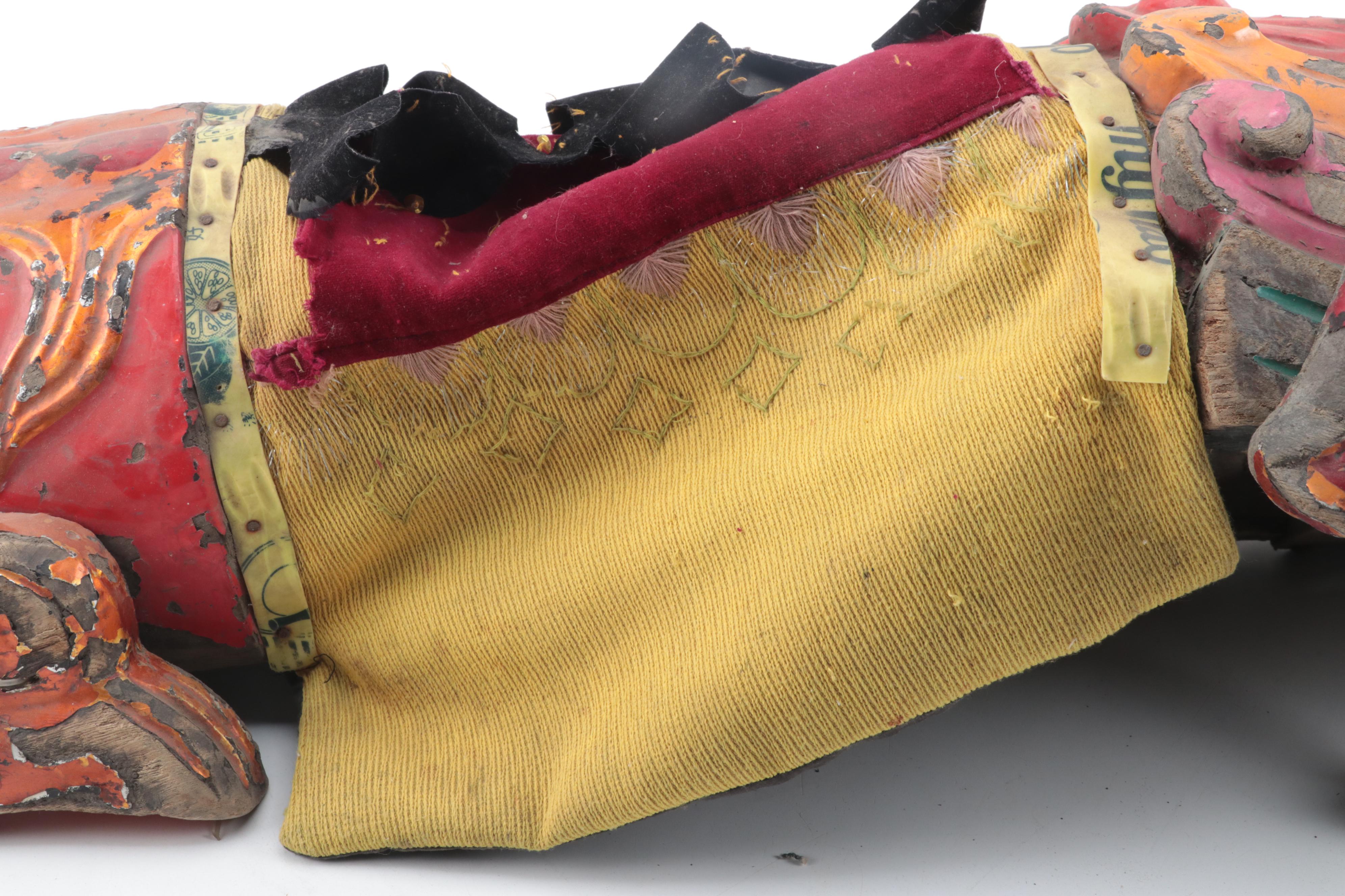 Vietnamese Carved Wood Dragon Water Puppet, Late 20th Century