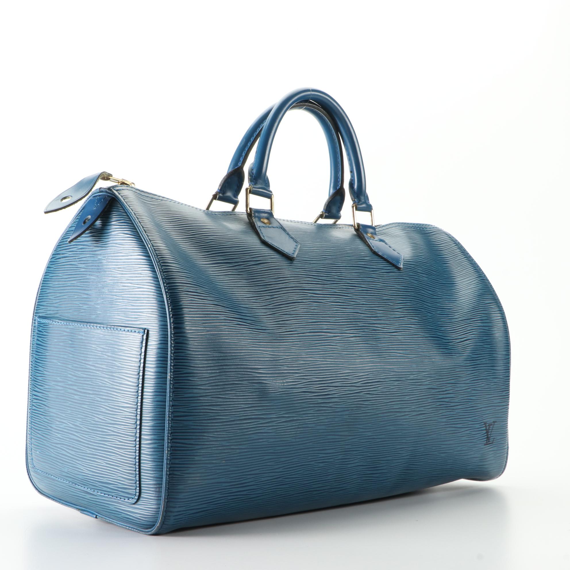 Louis Vuitton Speedy 35 in Toledo Blue Epi Leather