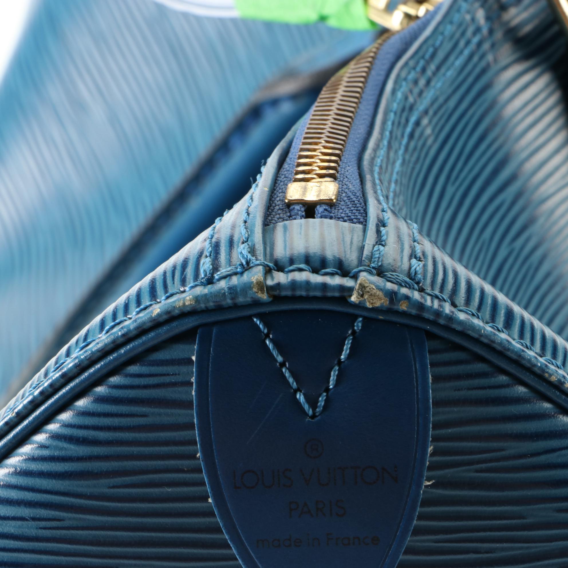 Louis Vuitton Speedy 35 in Toledo Blue Epi Leather