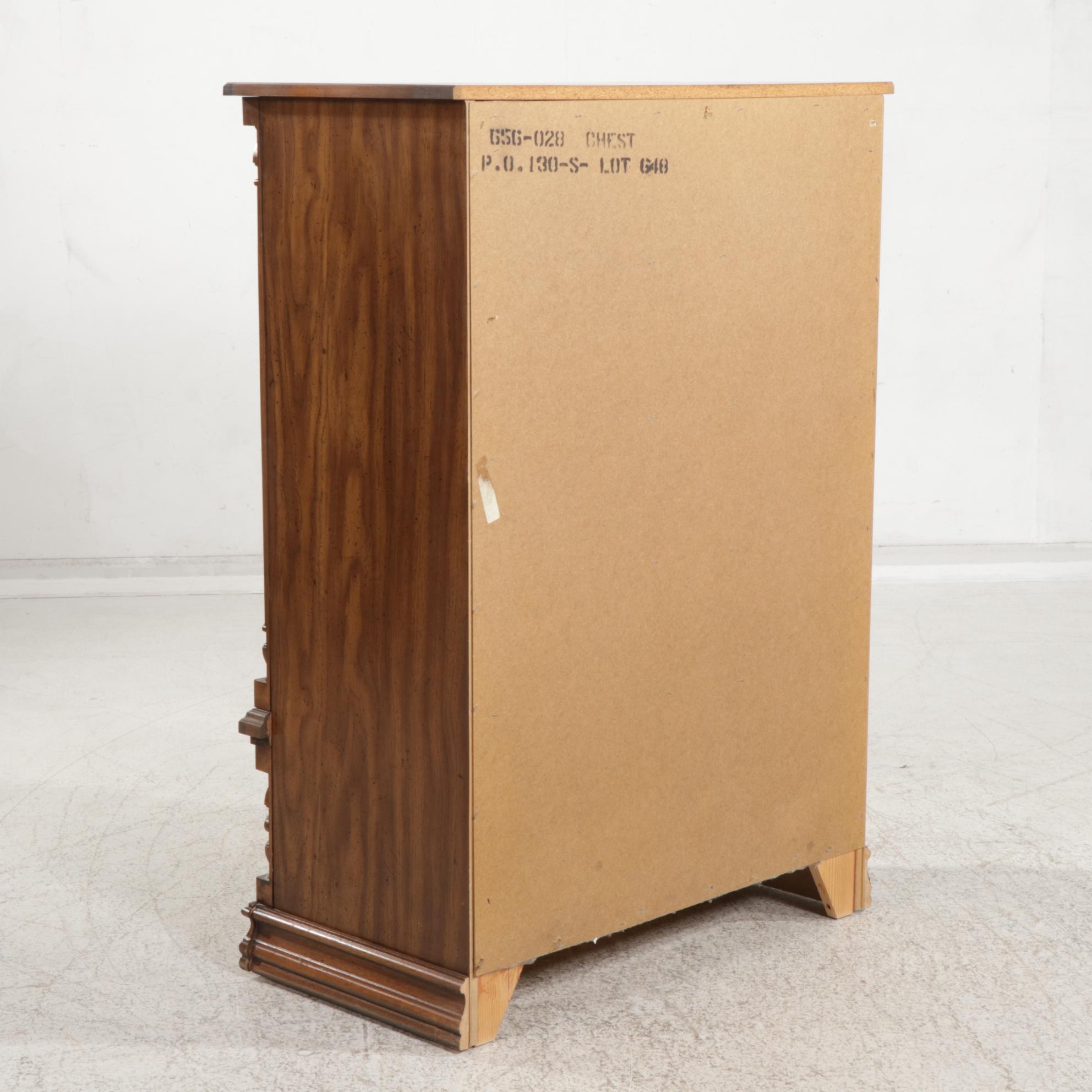 Spanish Baroque Style Dresser, Chest and Nightstand, Late 20th Century