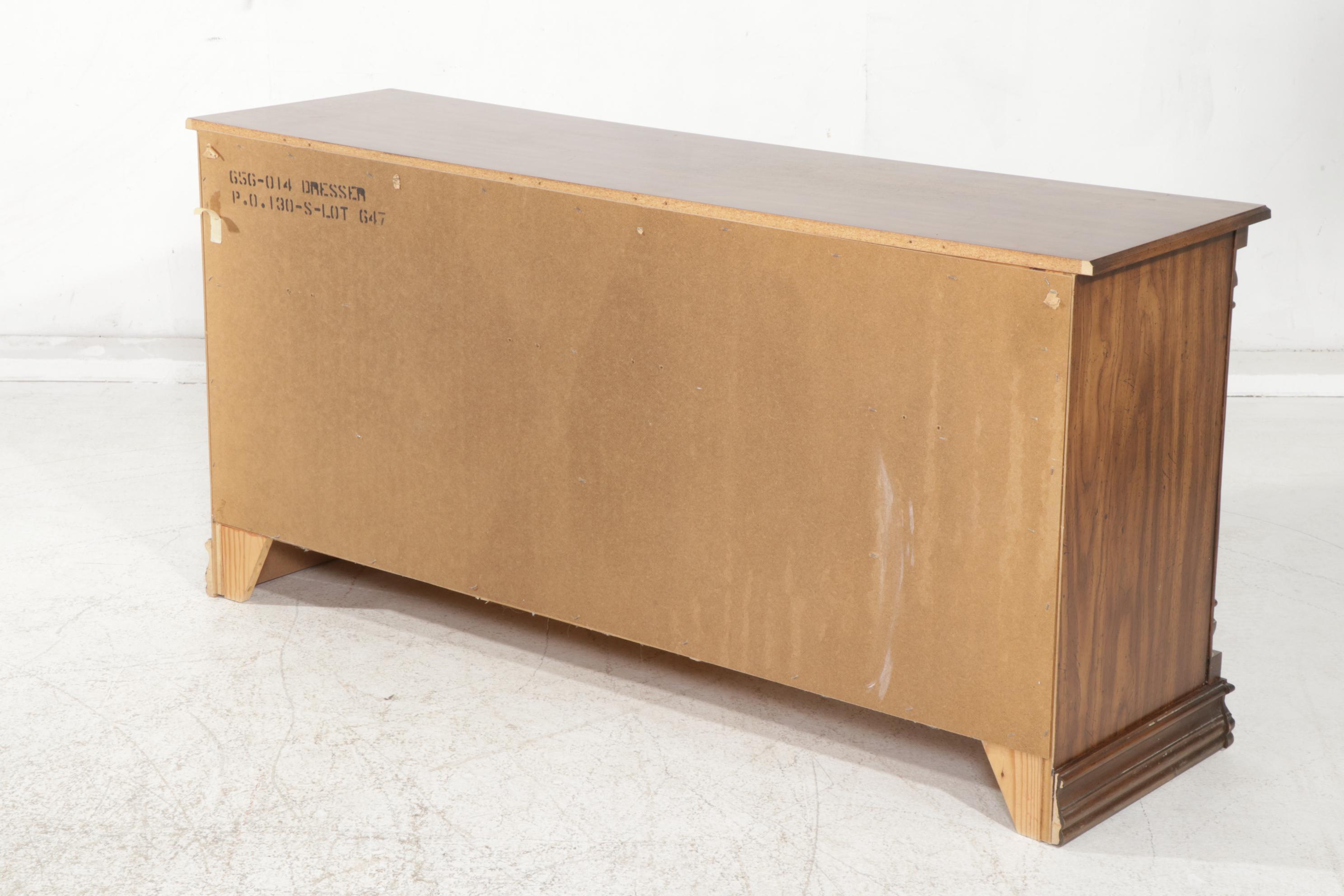 Spanish Baroque Style Dresser, Chest and Nightstand, Late 20th Century