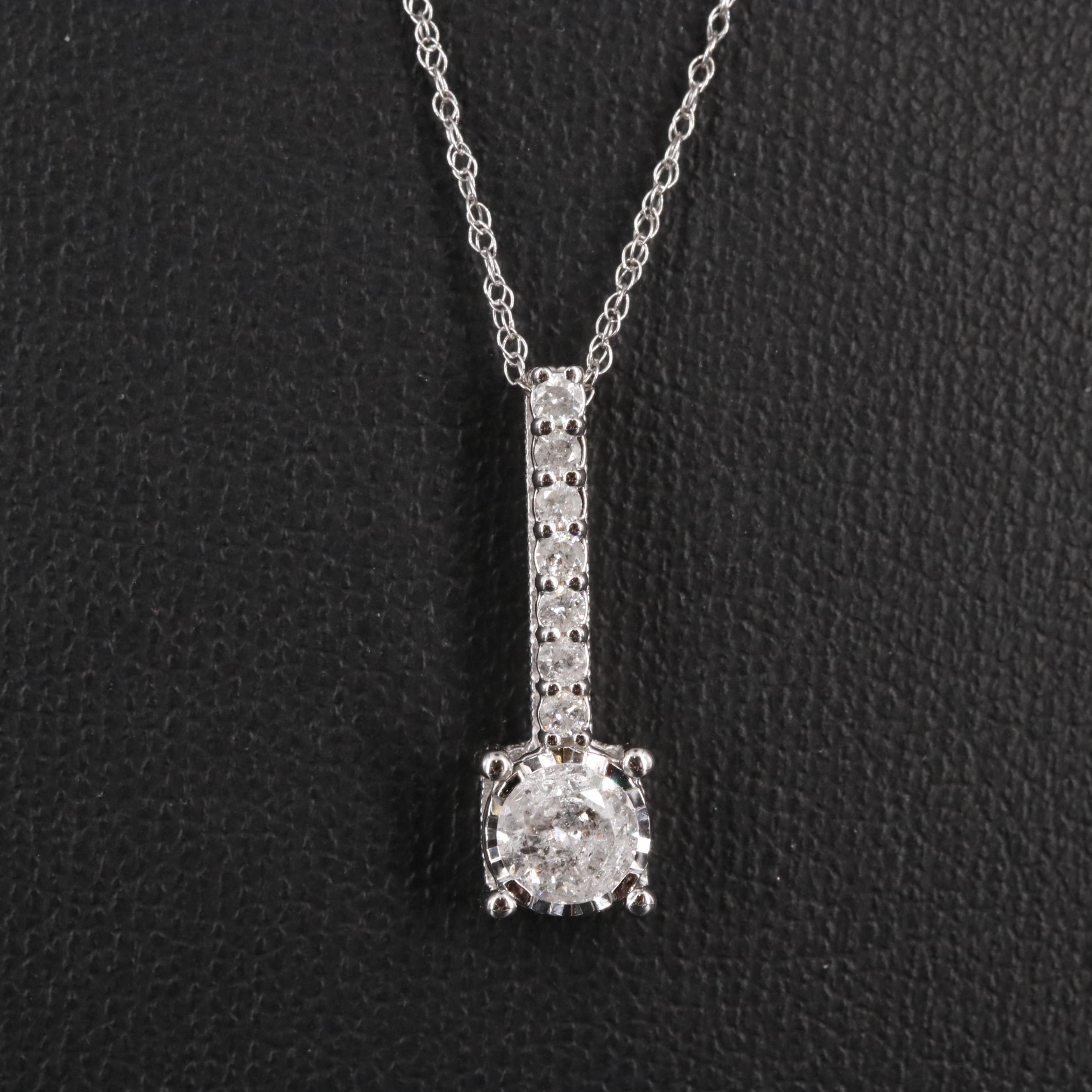 10K Diamond Pendant Necklace