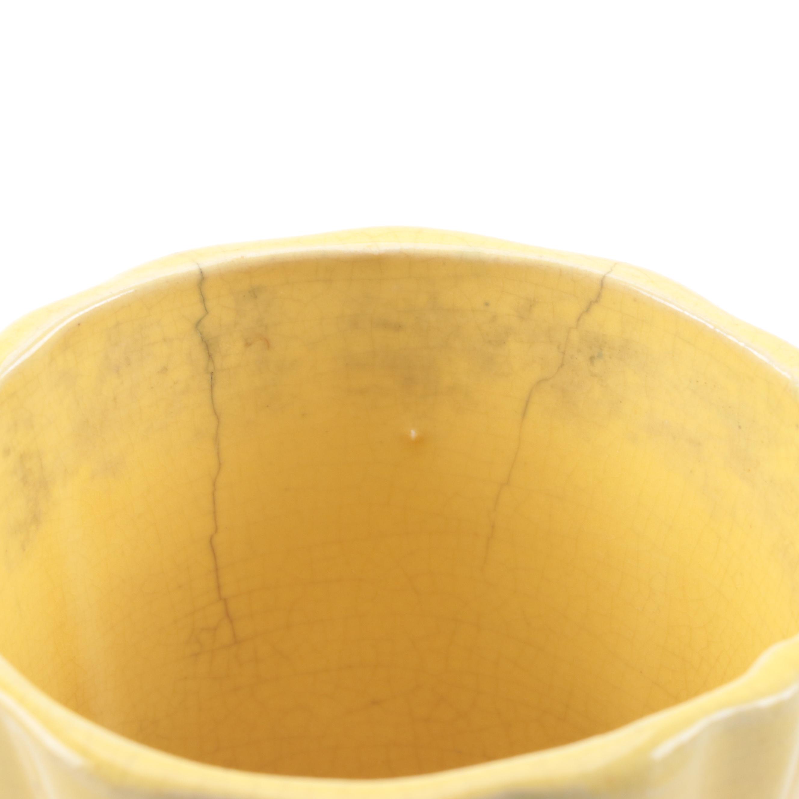 McCoy Pottery Yellow Glazed Ceramic Vases, Mid-20th Century