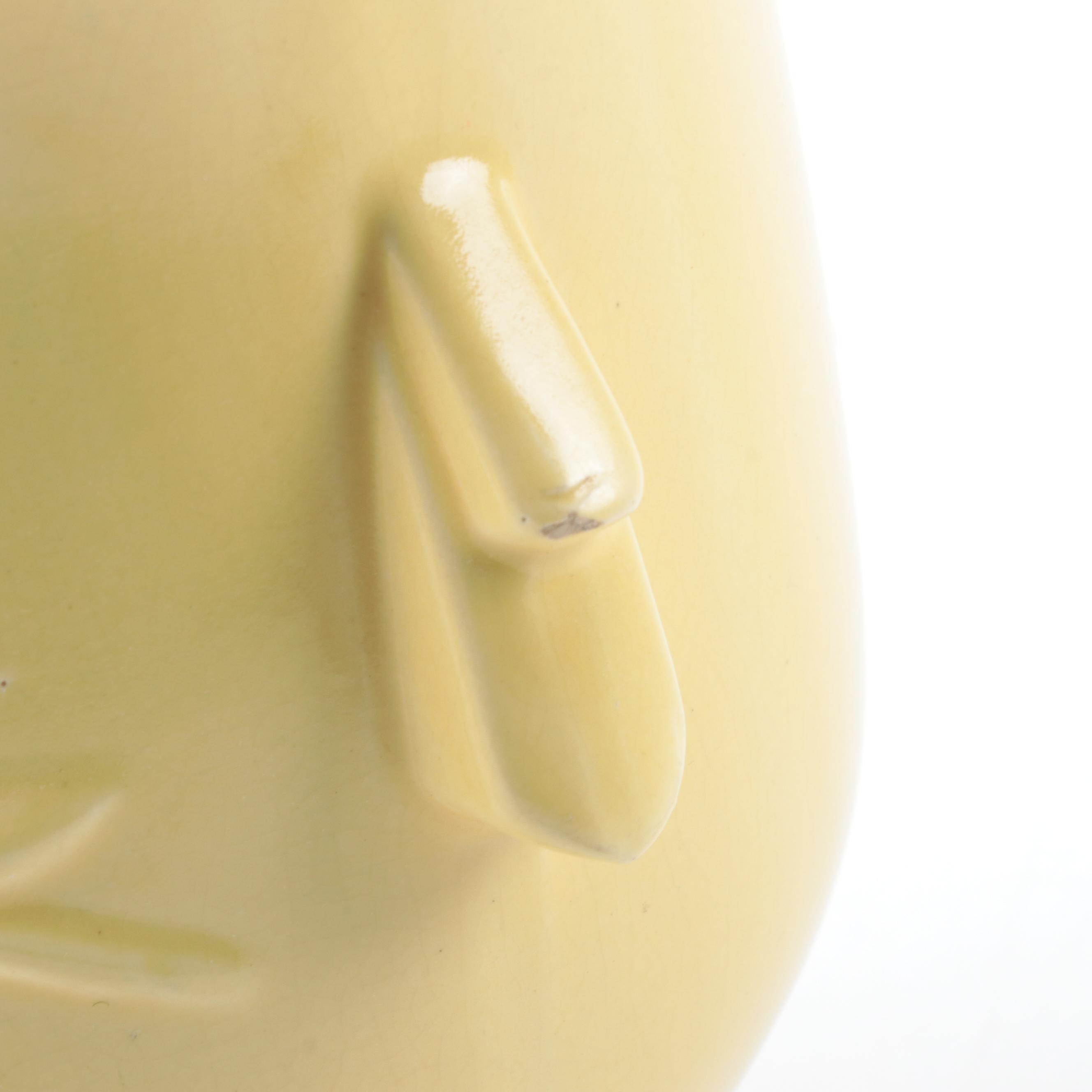 McCoy Pottery Yellow Glazed Ceramic Vases, Mid-20th Century